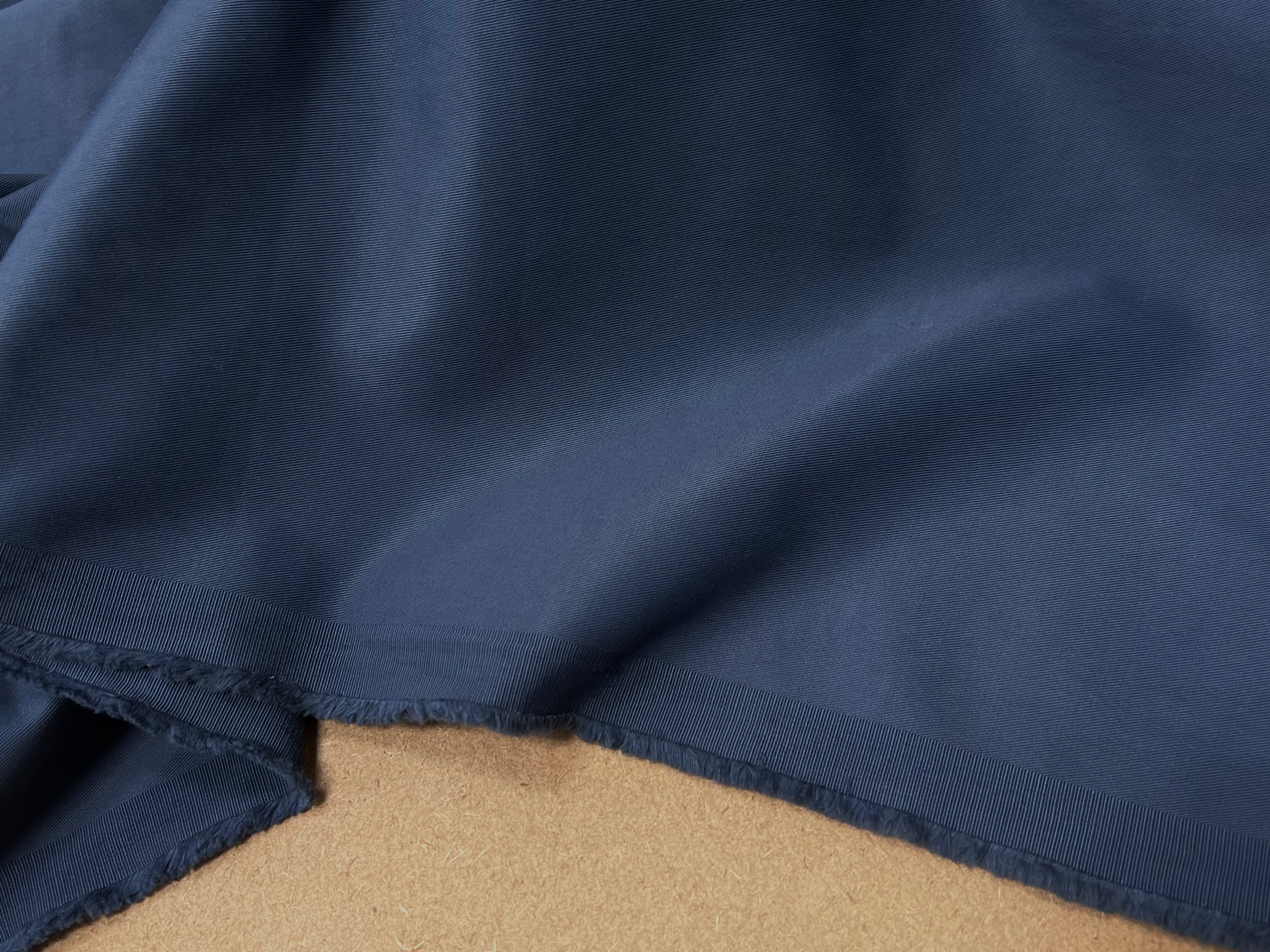 (chute) GABARDINE DE COTON PEIGNÉE ENDUITE BLEU - My Little Coupon