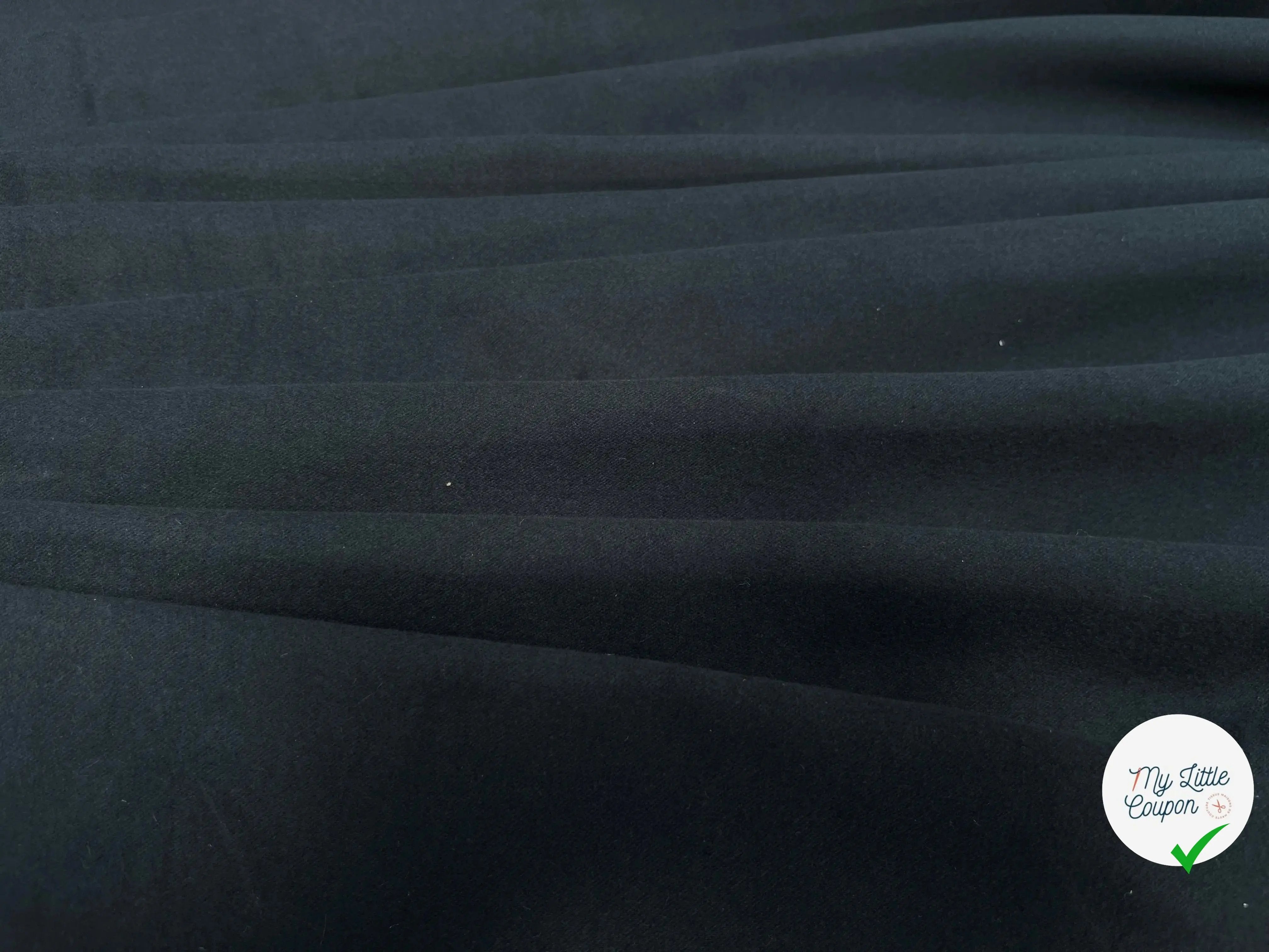 GABARDINE DE COTON UNIE BLEU NAVY - My Little Coupon