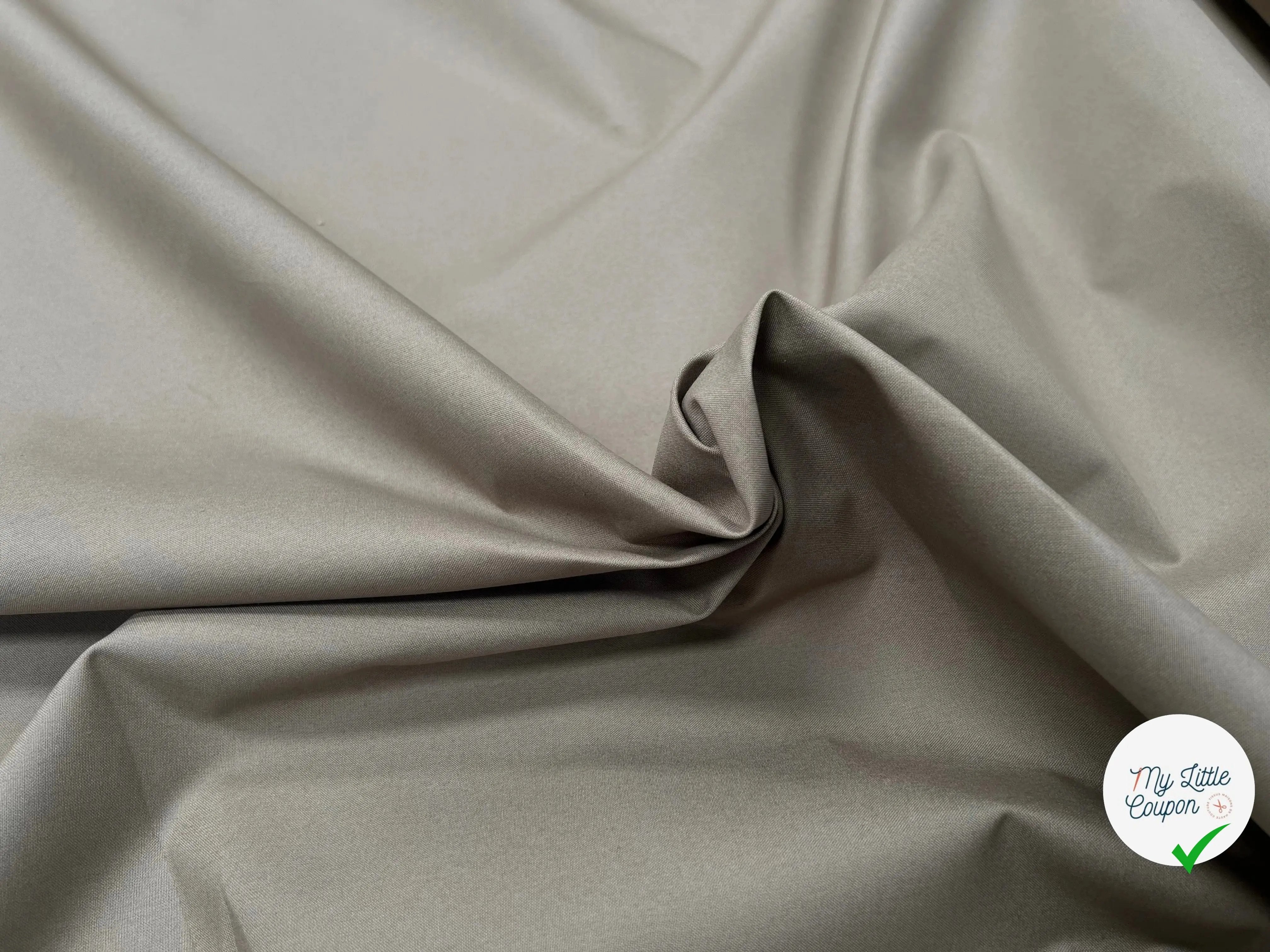 GABARDINE FINE CAMBRIC COTON TAUPE - My Little Coupon