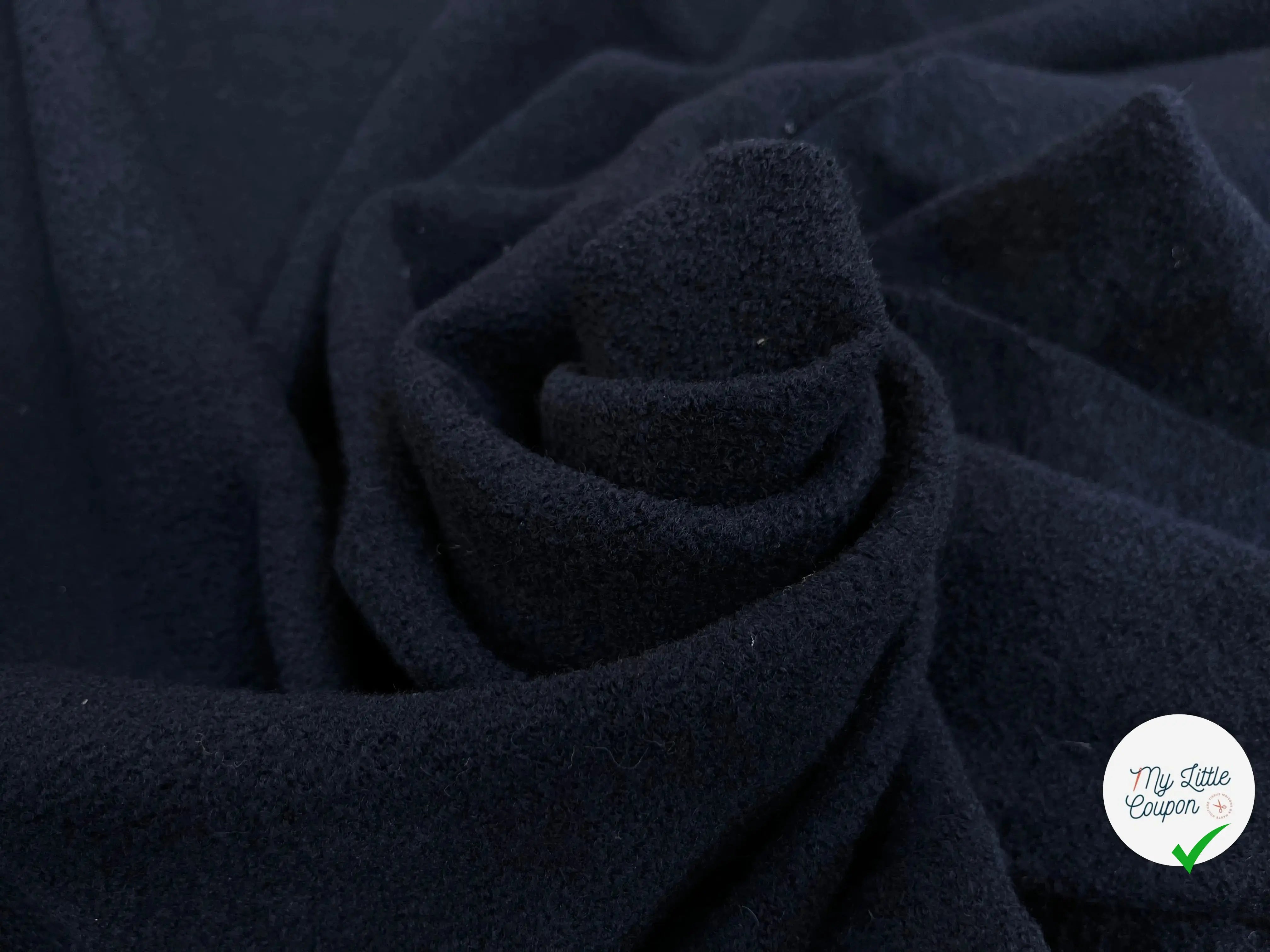 LAINE BOUILLIE BLEU MARINE STRETCH - My Little Coupon