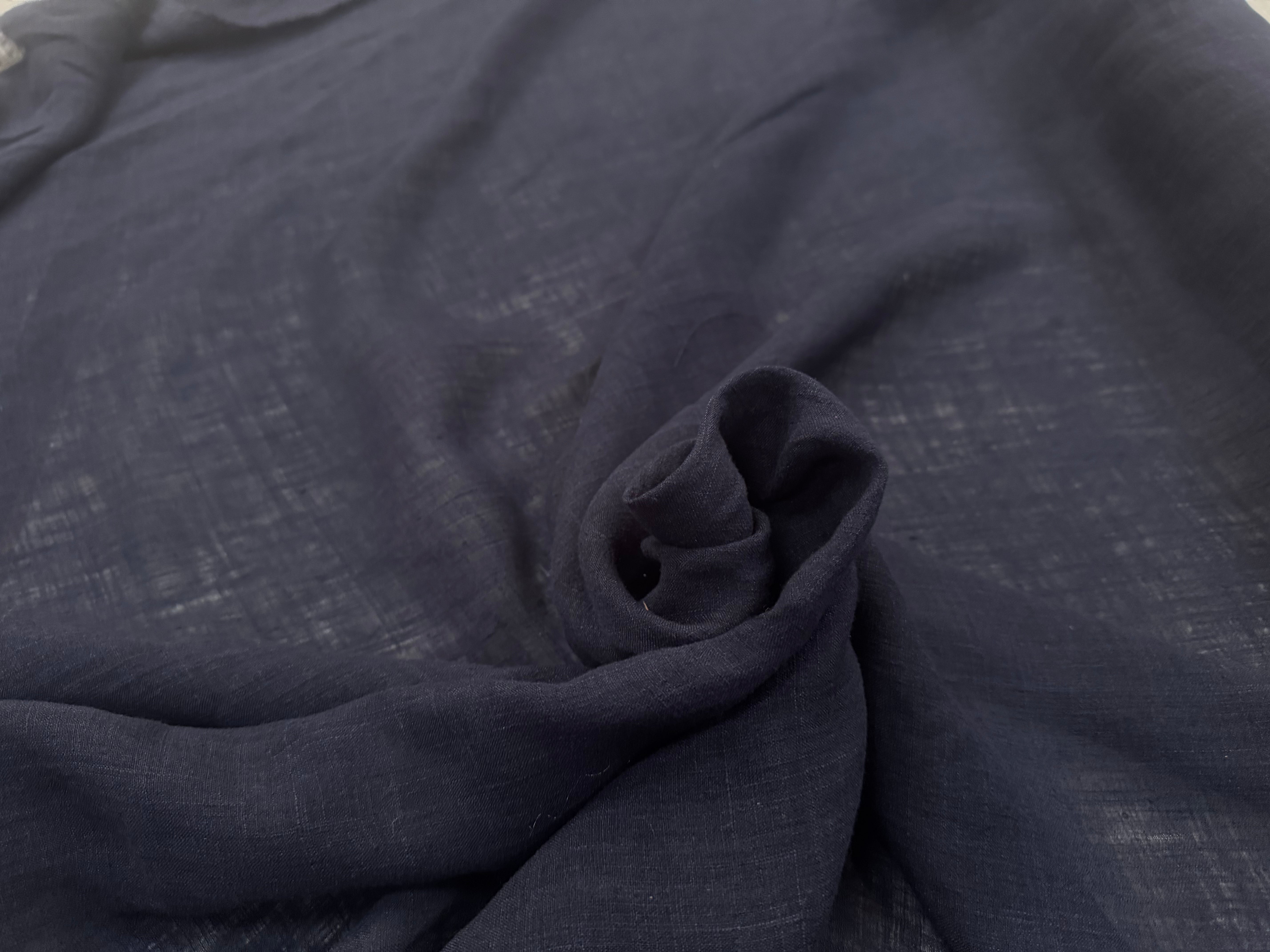 LINEN SILK VOILE, Ink Navy - My Little Coupon