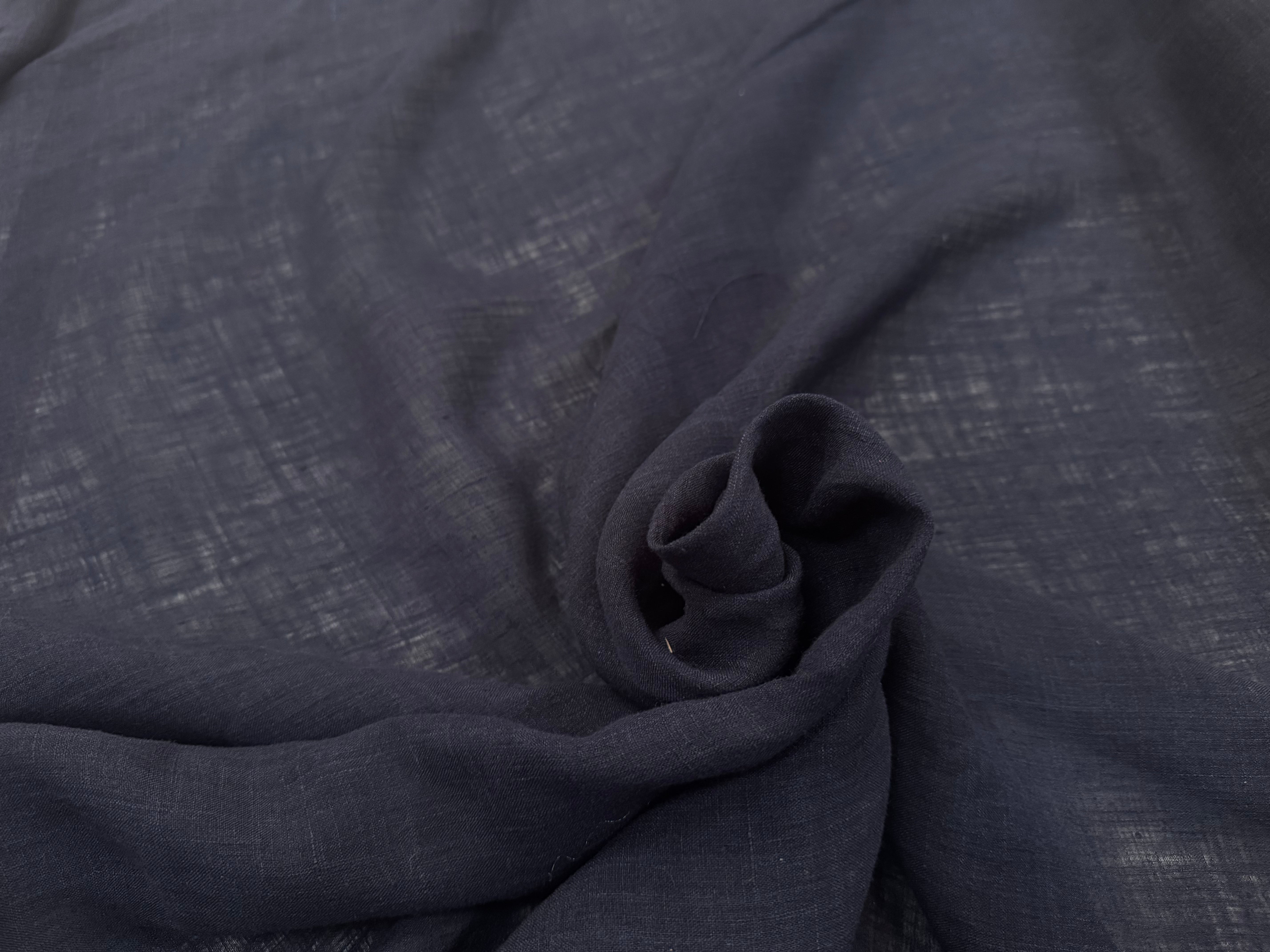 LINEN SILK VOILE, Ink Navy - My Little Coupon