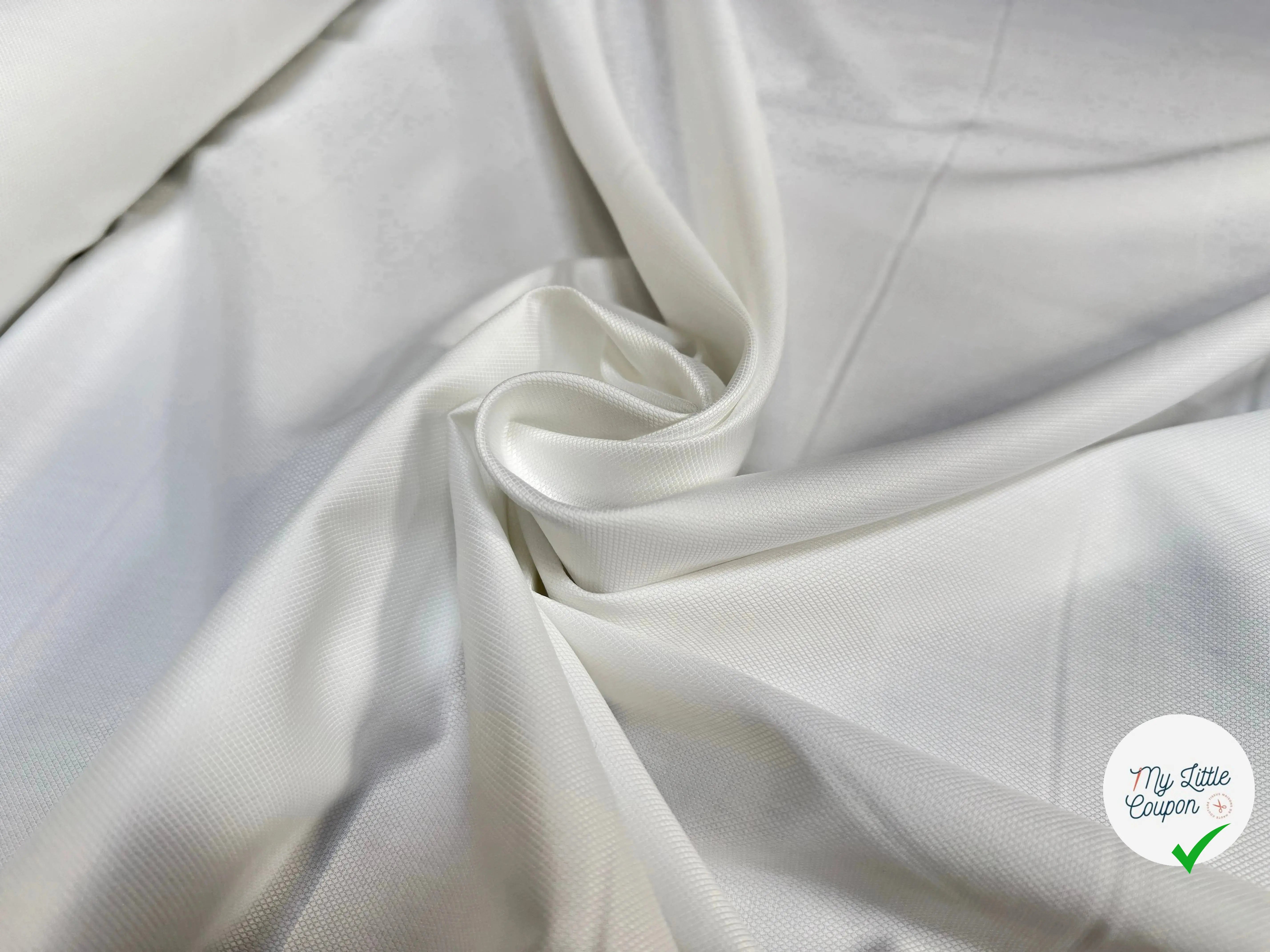 PIQUÉ DE COTON 100% COTON BLANC - My Little Coupon