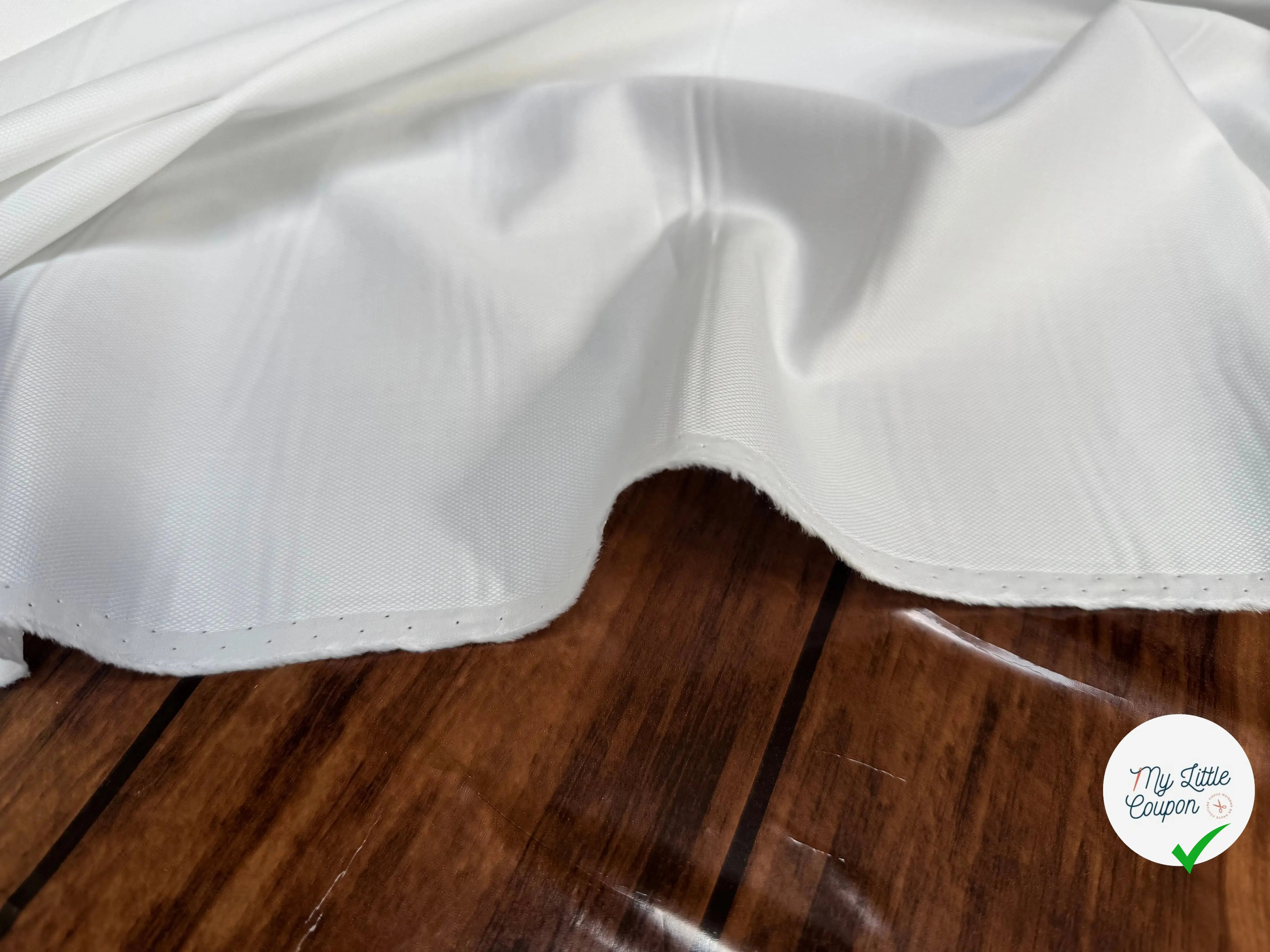 PIQUÉ DE COTON 100% COTON BLANC - My Little Coupon