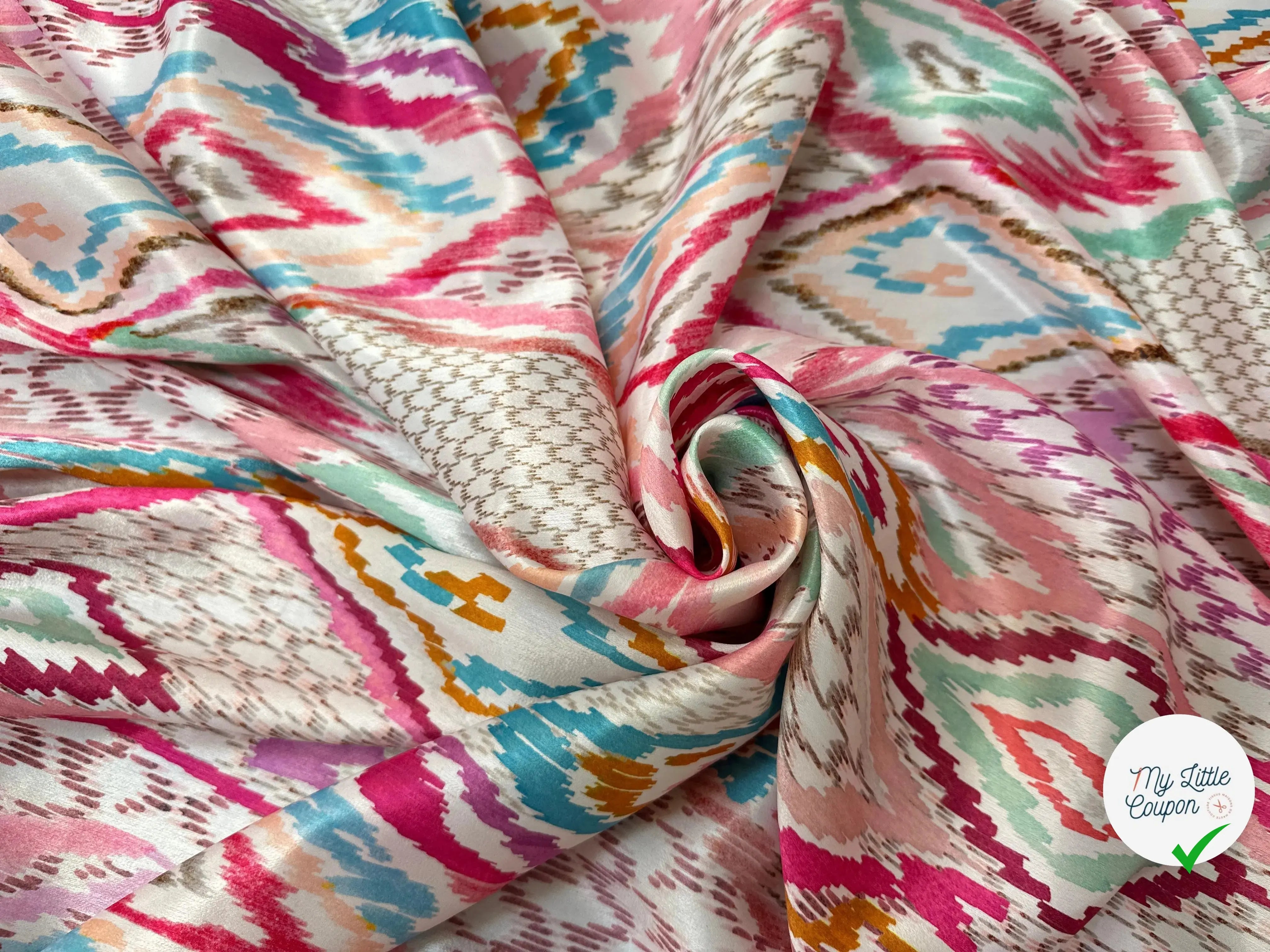 SATIN VELOUTÉ AQUARELLA ROSIE - My Little Coupon
