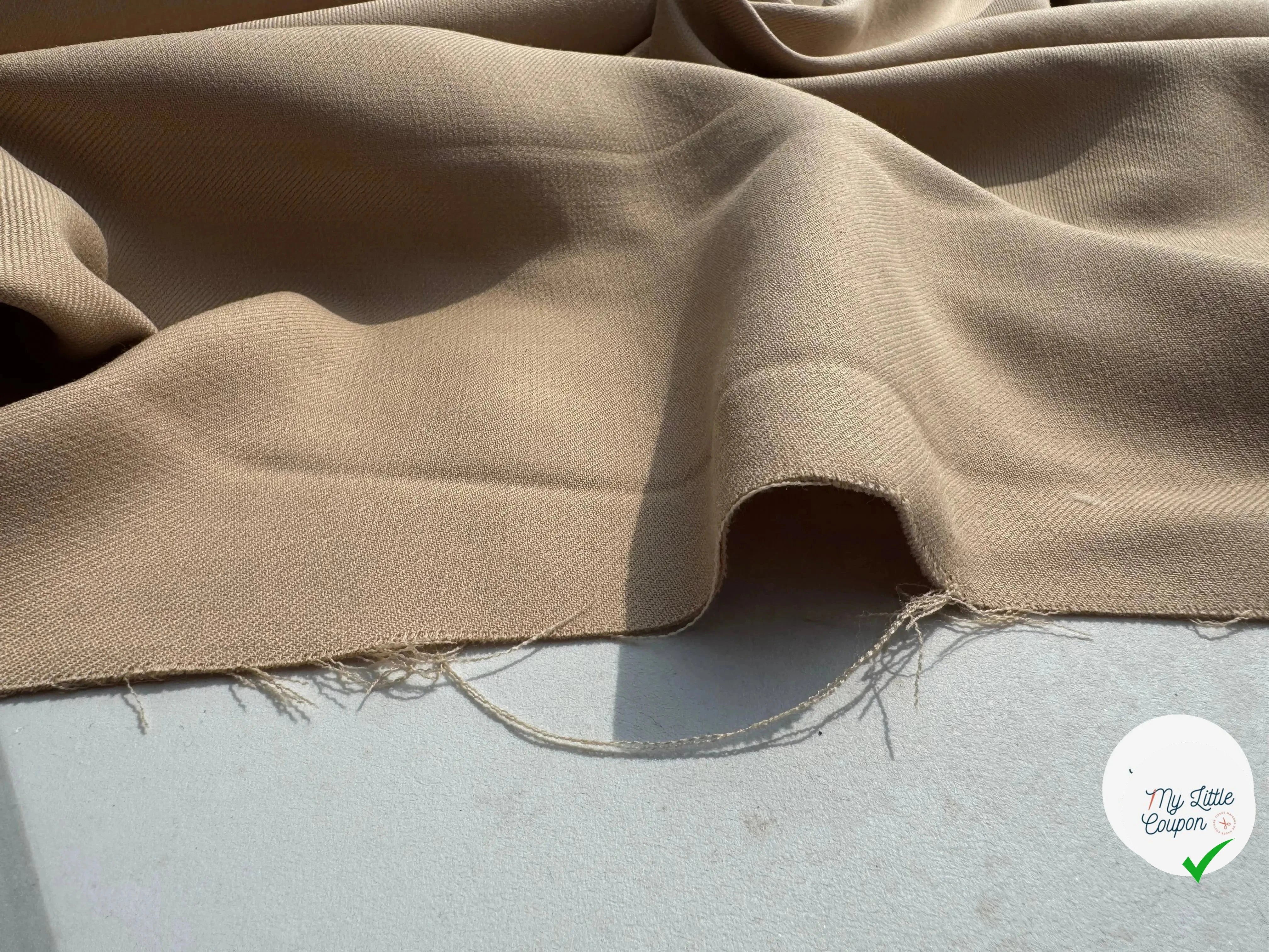 SOFT WOOL TWILL, Pearl Beige - My Little Coupon