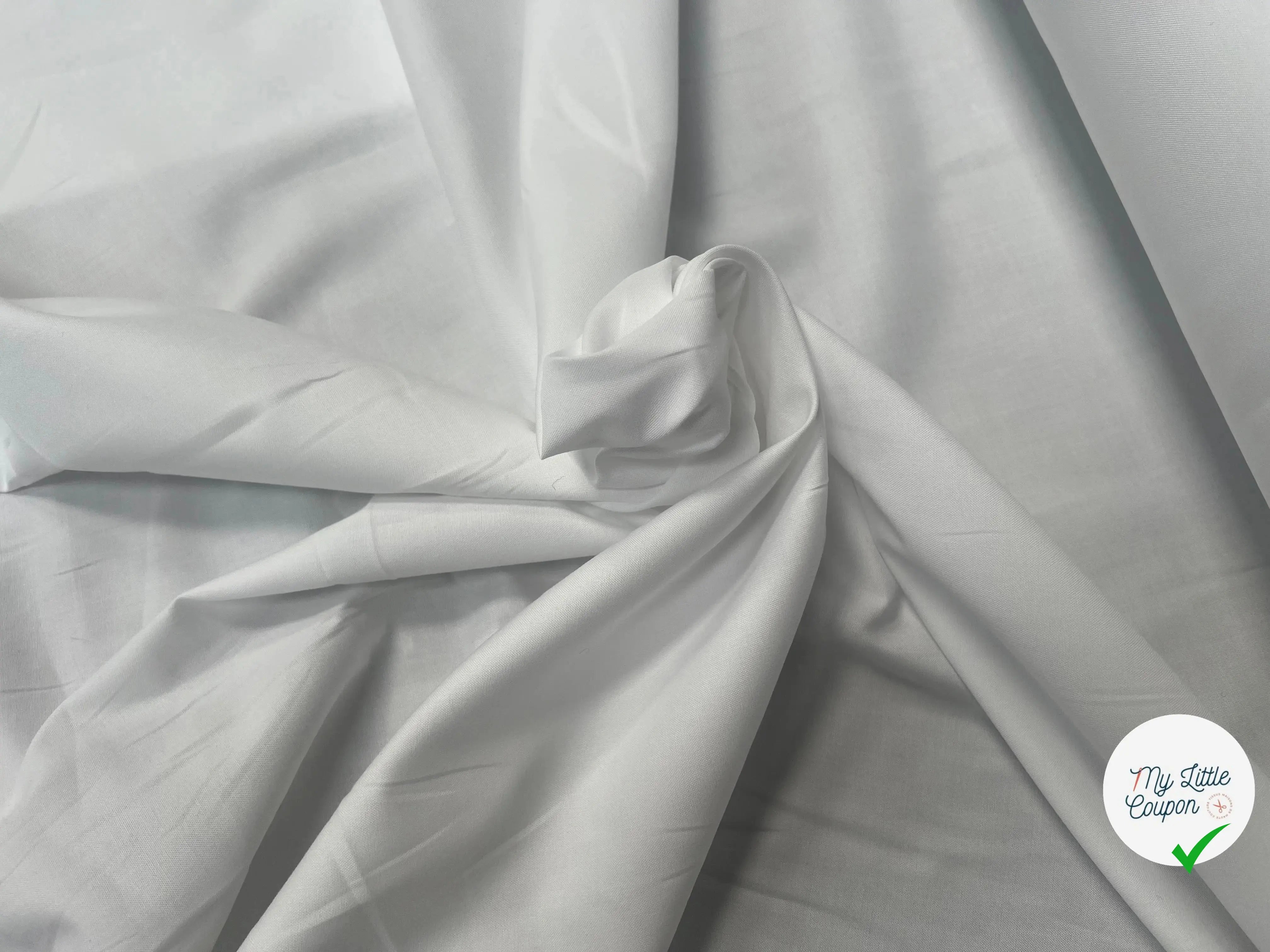 TISSU CHEMISE 100% COTON BLANC - My Little Coupon