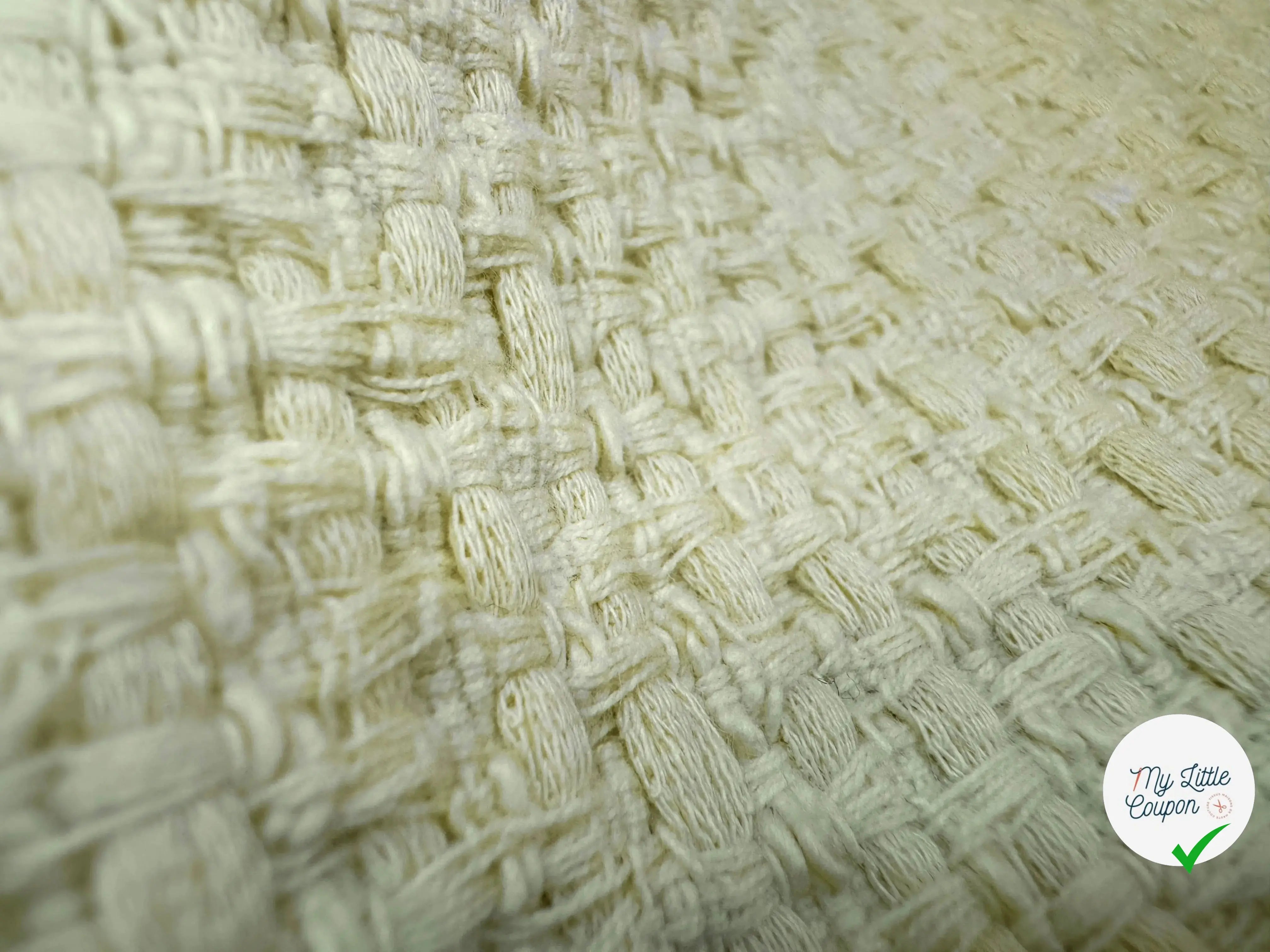 TWEED COTON JAUNE CLAIR 100% COTON - My Little Coupon