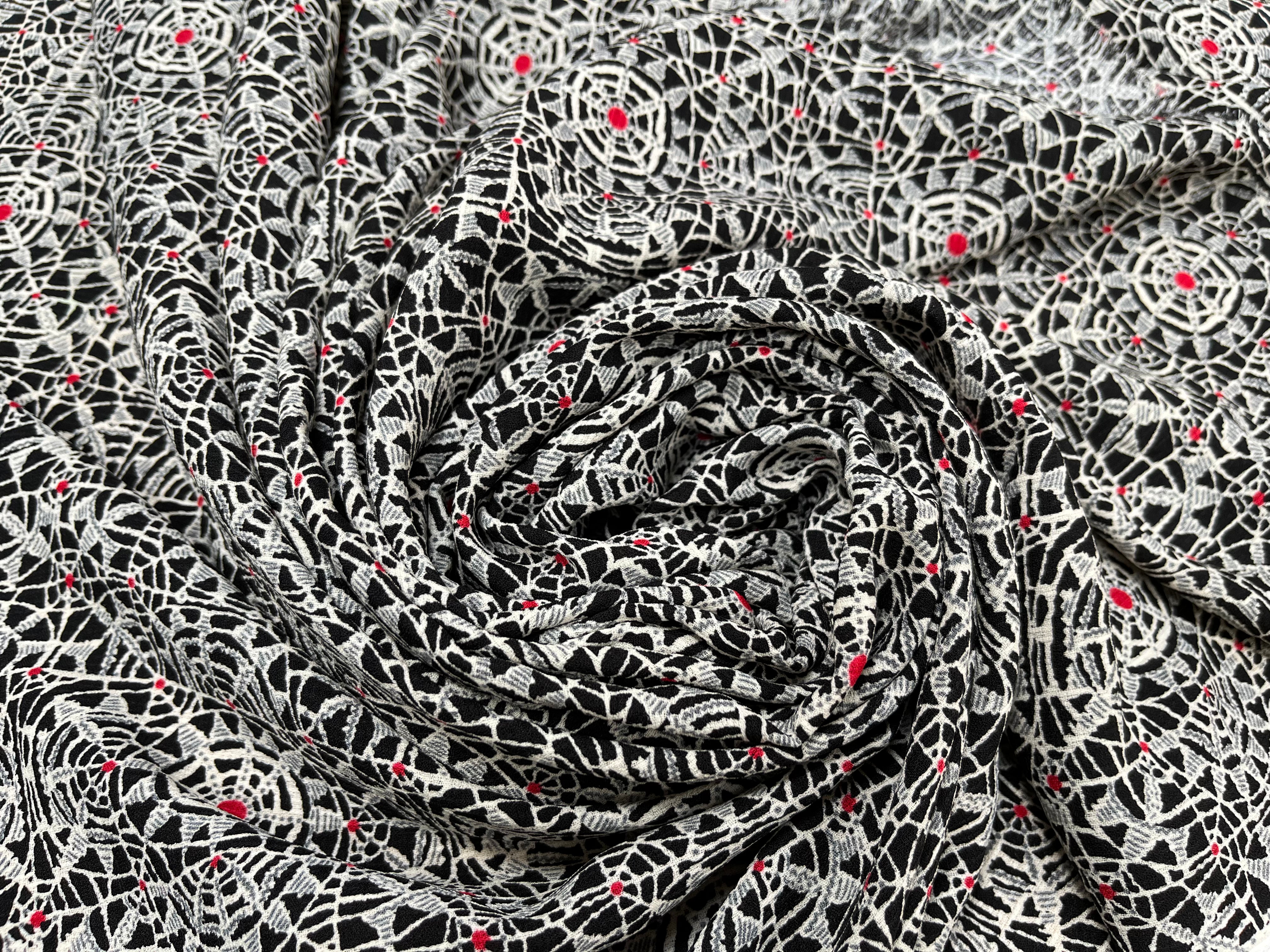 WOOLPEACH MOTIF TOILE D'ARAIGNÉE & POINT ROUGE FOND NOIR - My Little Coupon