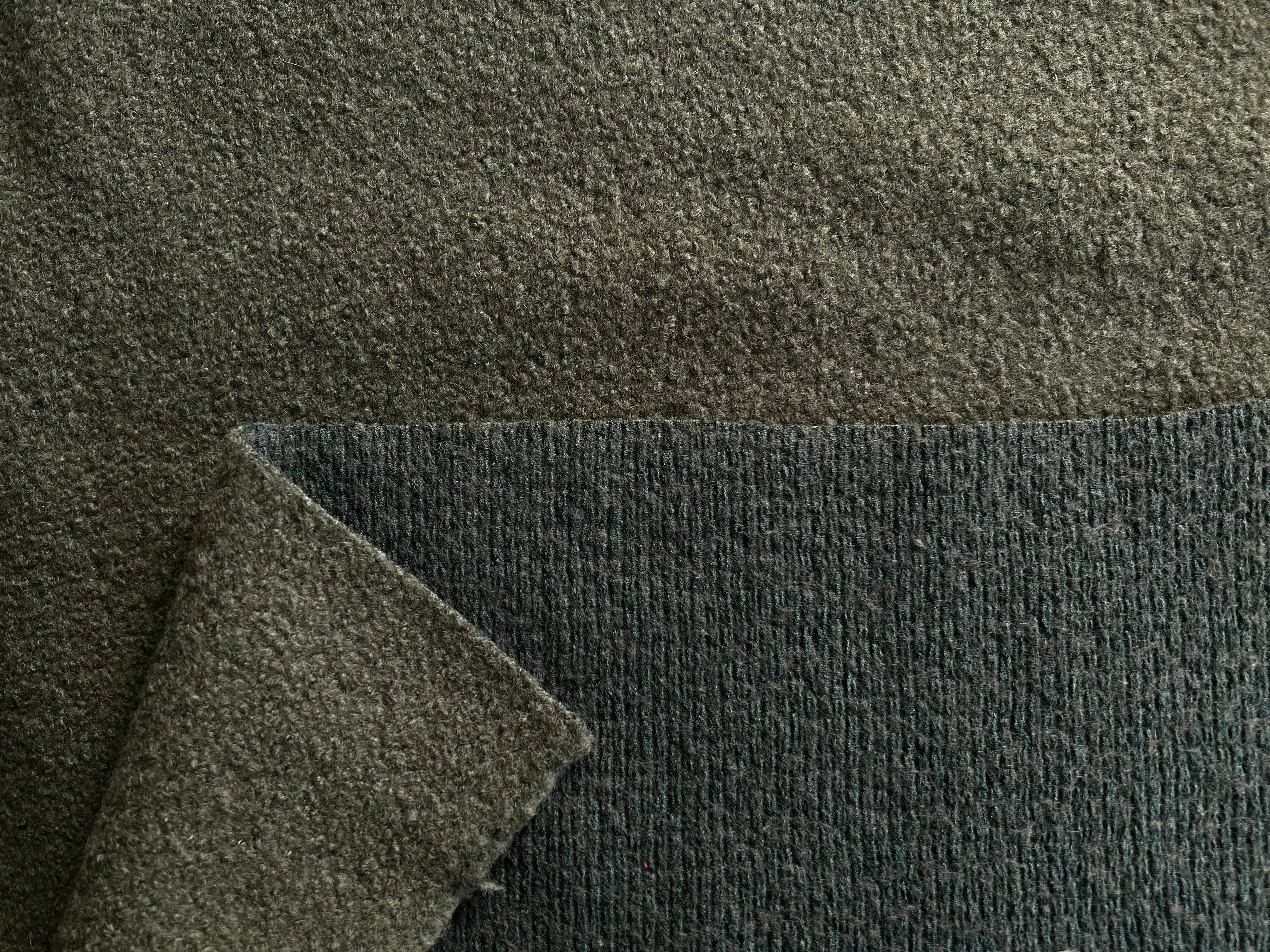 LAINE BOUILLIE KAKI CHINÉ - My Little Coupon - tissu - coudre
