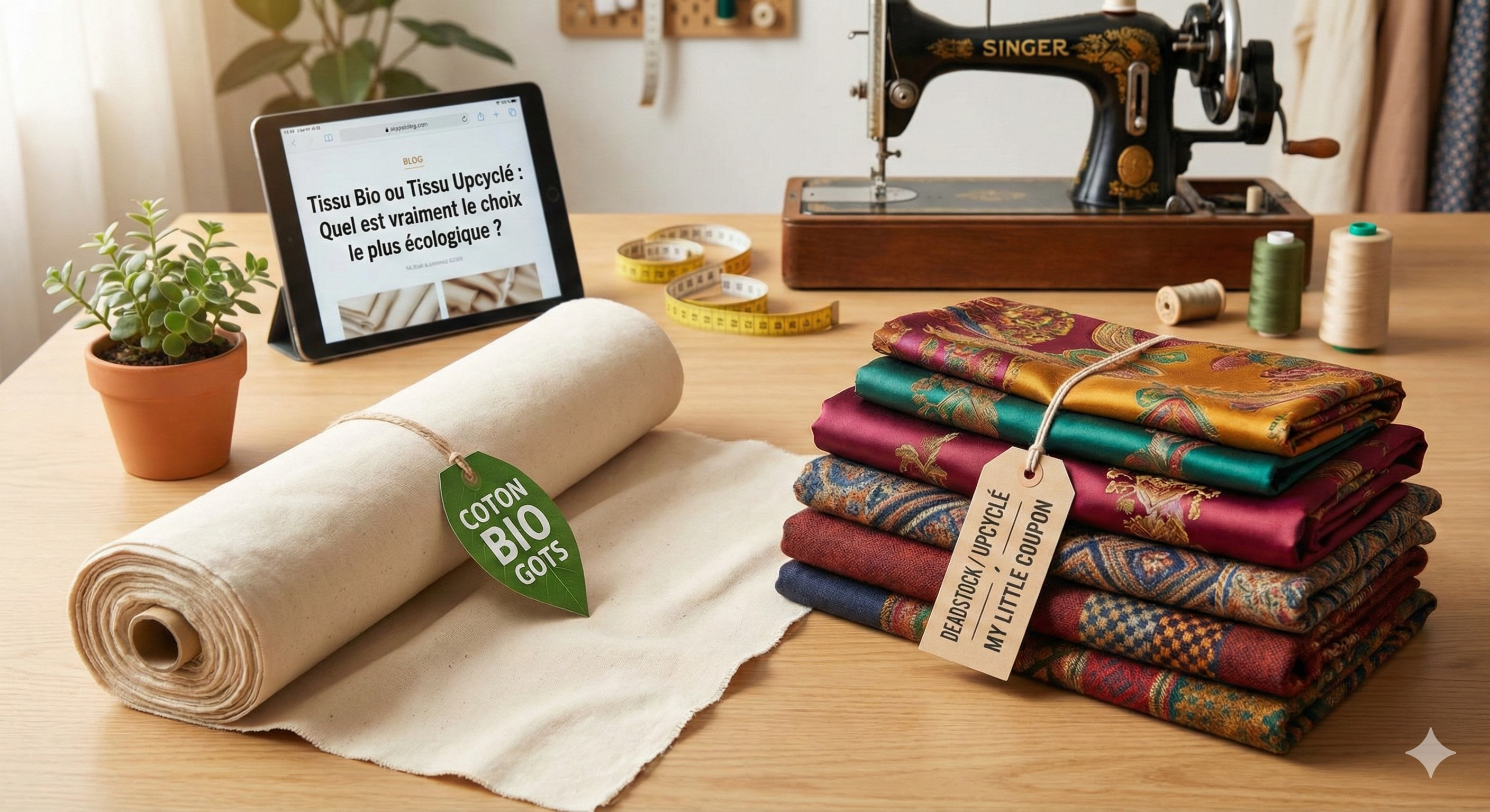 Tissu Bio ou Tissu Upcyclé : Quel est vraiment le choix le plus écologique pour votre garde-robe cousue main ?