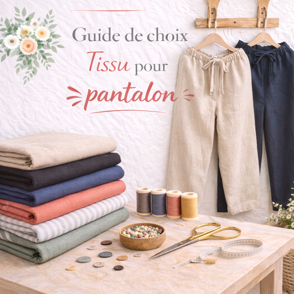 guide choix tissu pantalon couture - My Little Coupon