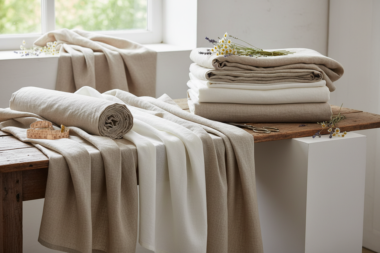 Tissu lin : la matière naturelle incontournable pour la couture estivale