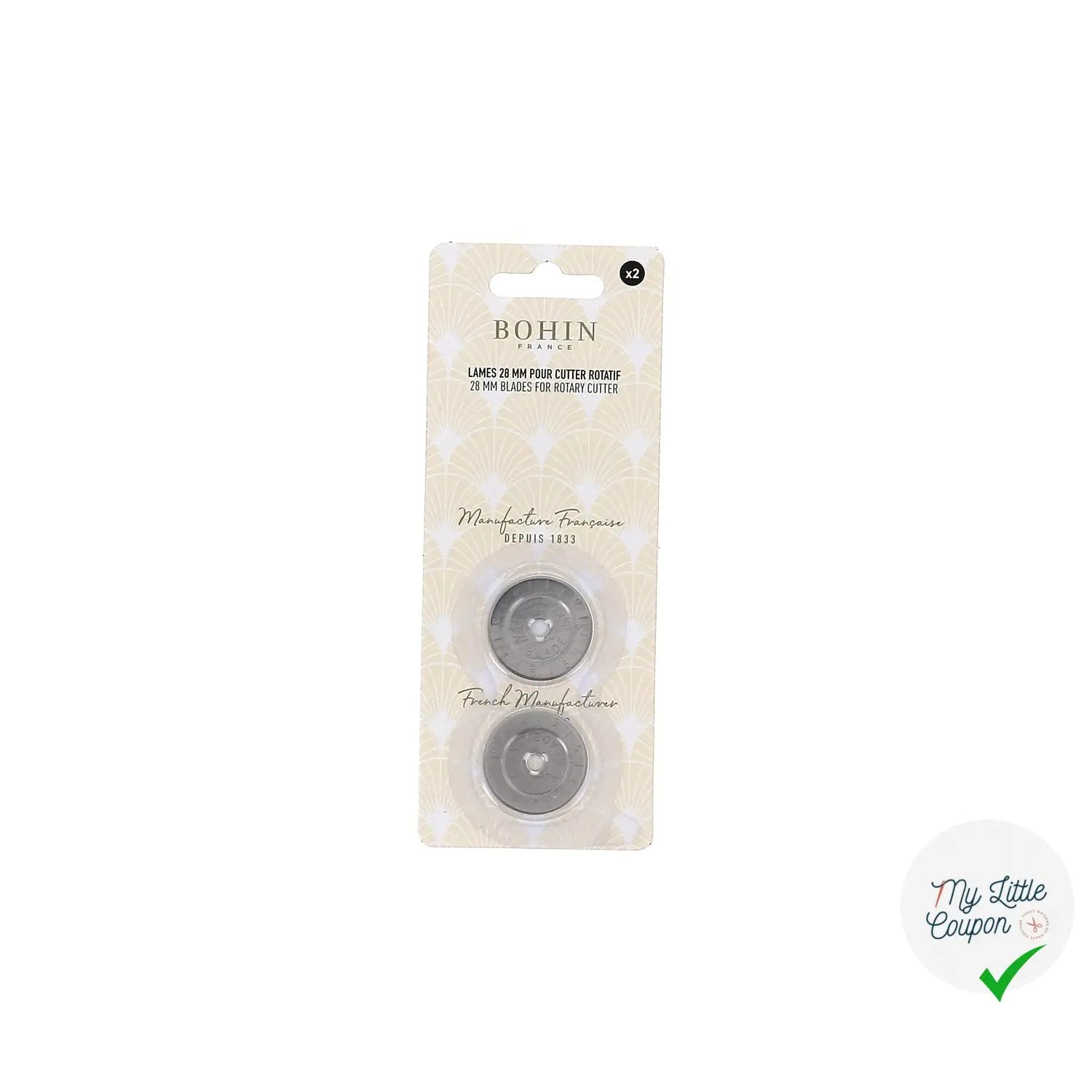 2 Recharges de cutters Rotatifs BOHIN 28mm - My Little Coupon