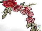 APPLICATION D’ORNEMENT ROSE ROUGE - My Little Coupon - tissu - coudre