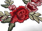 APPLICATION D’ORNEMENT ROSE ROUGE - My Little Coupon - tissu - coudre