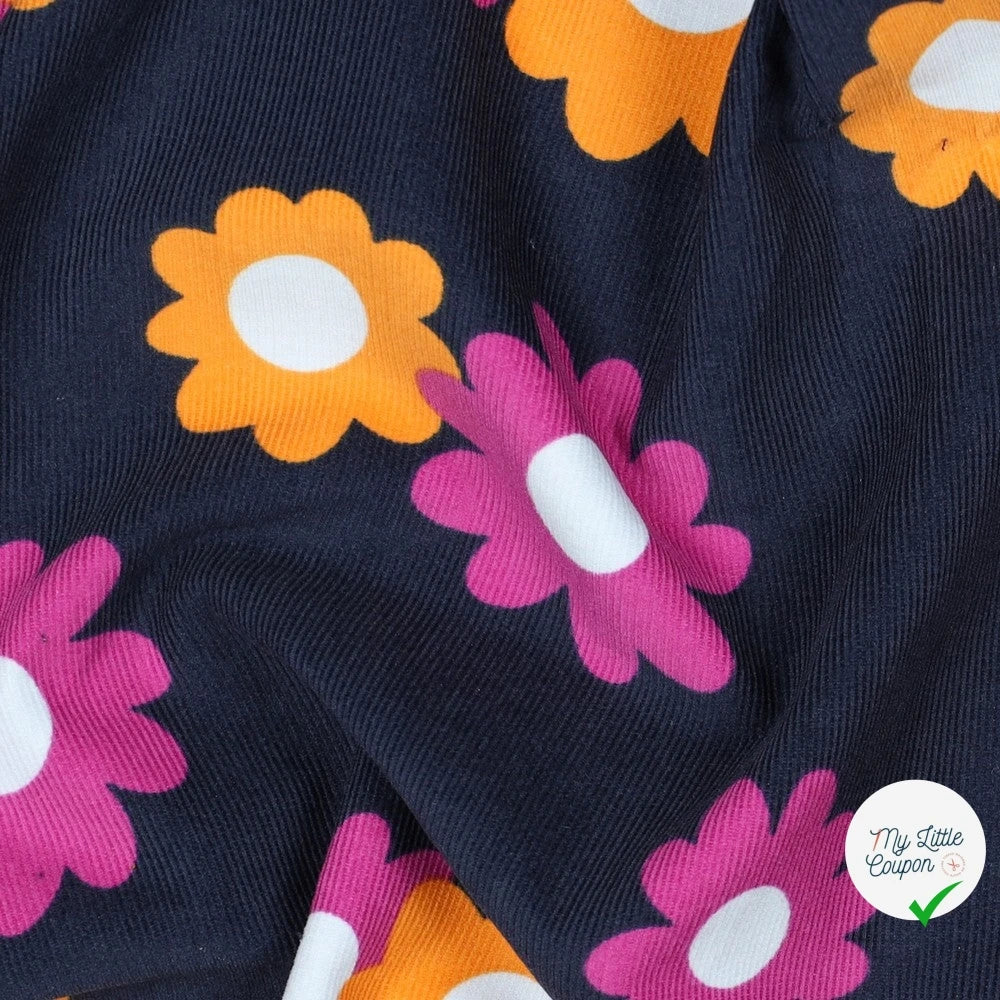 BABYCORD FLOWERS – NAVY - My Little Coupon