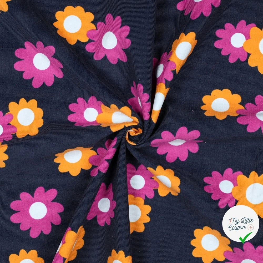 BABYCORD FLOWERS – NAVY - My Little Coupon
