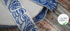 BANDE ÉLASTIQUE TISÉE ABSTRAIT BLEU ROI - My Little Coupon