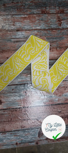 BANDE ÉLASTIQUE TISÉE ABSTRAIT JAUNE - My Little Coupon