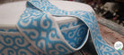 BANDE ÉLASTIQUE TISÉE BAROQUE BLEU - My Little Coupon