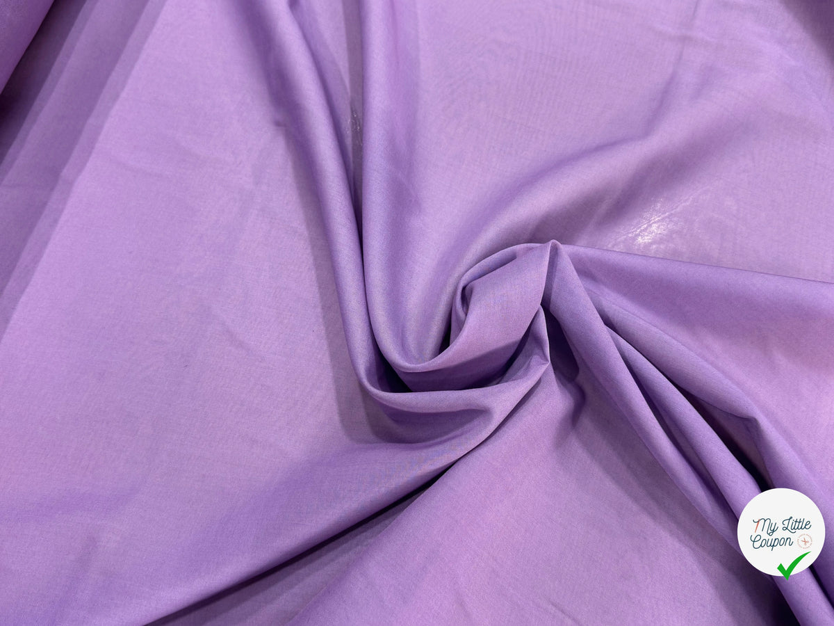 BATISTE DE COTON LÉGÈRE LILAS 100% COTON - My Little Coupon