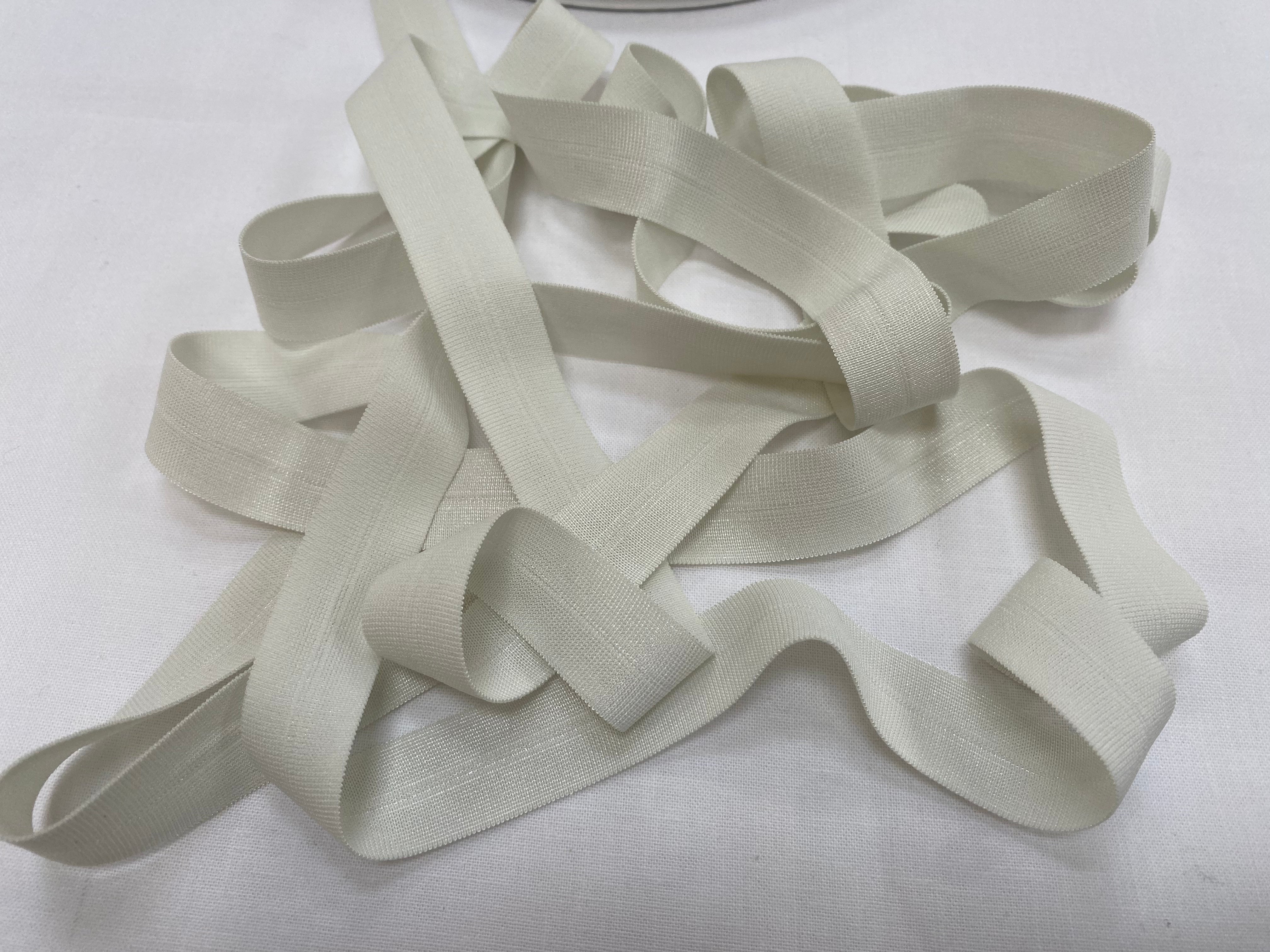 BIAIS PLAT ÉLASTIQUE LINGERIE 18mm BLANC - My Little Coupon