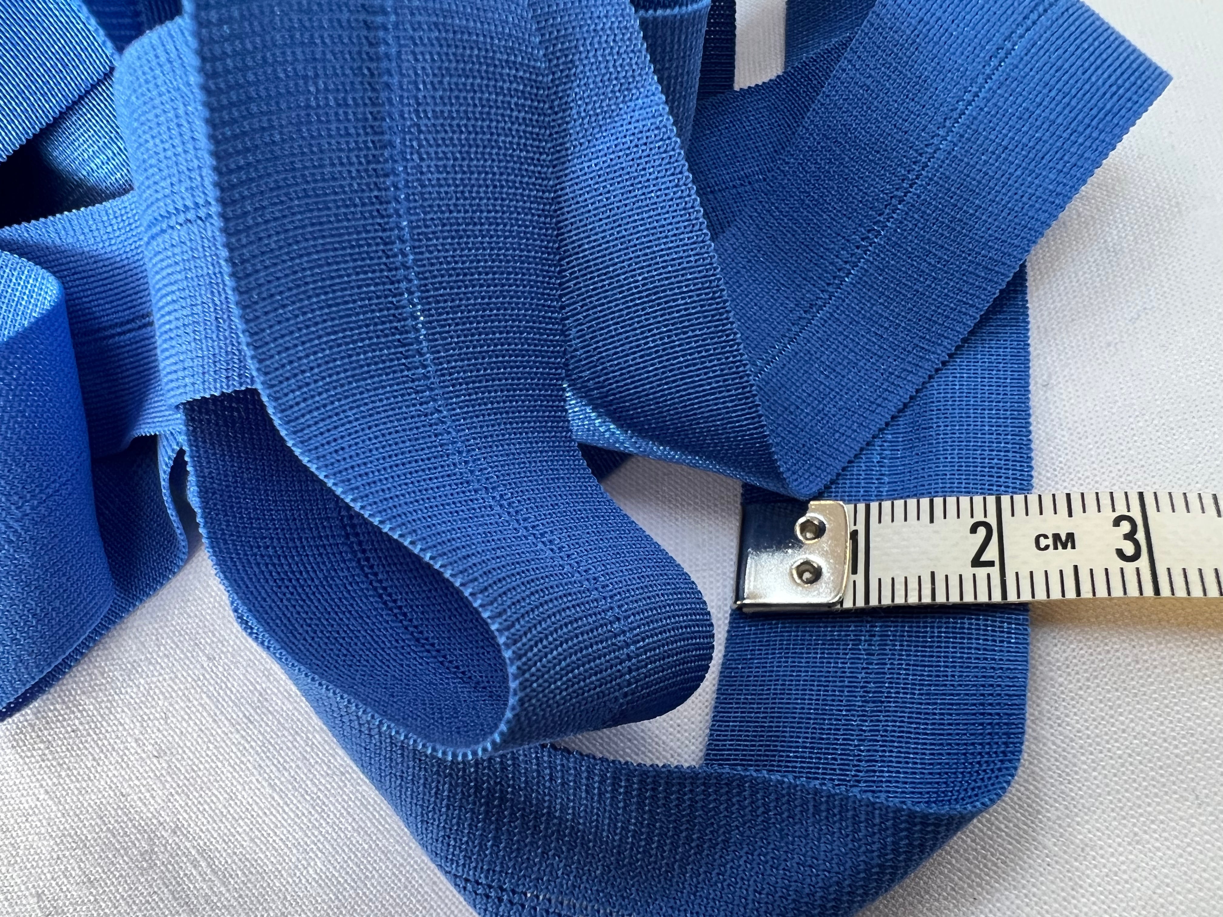 BIAIS PLAT ÉLASTIQUE LINGERIE 23mm bleu - My Little Coupon