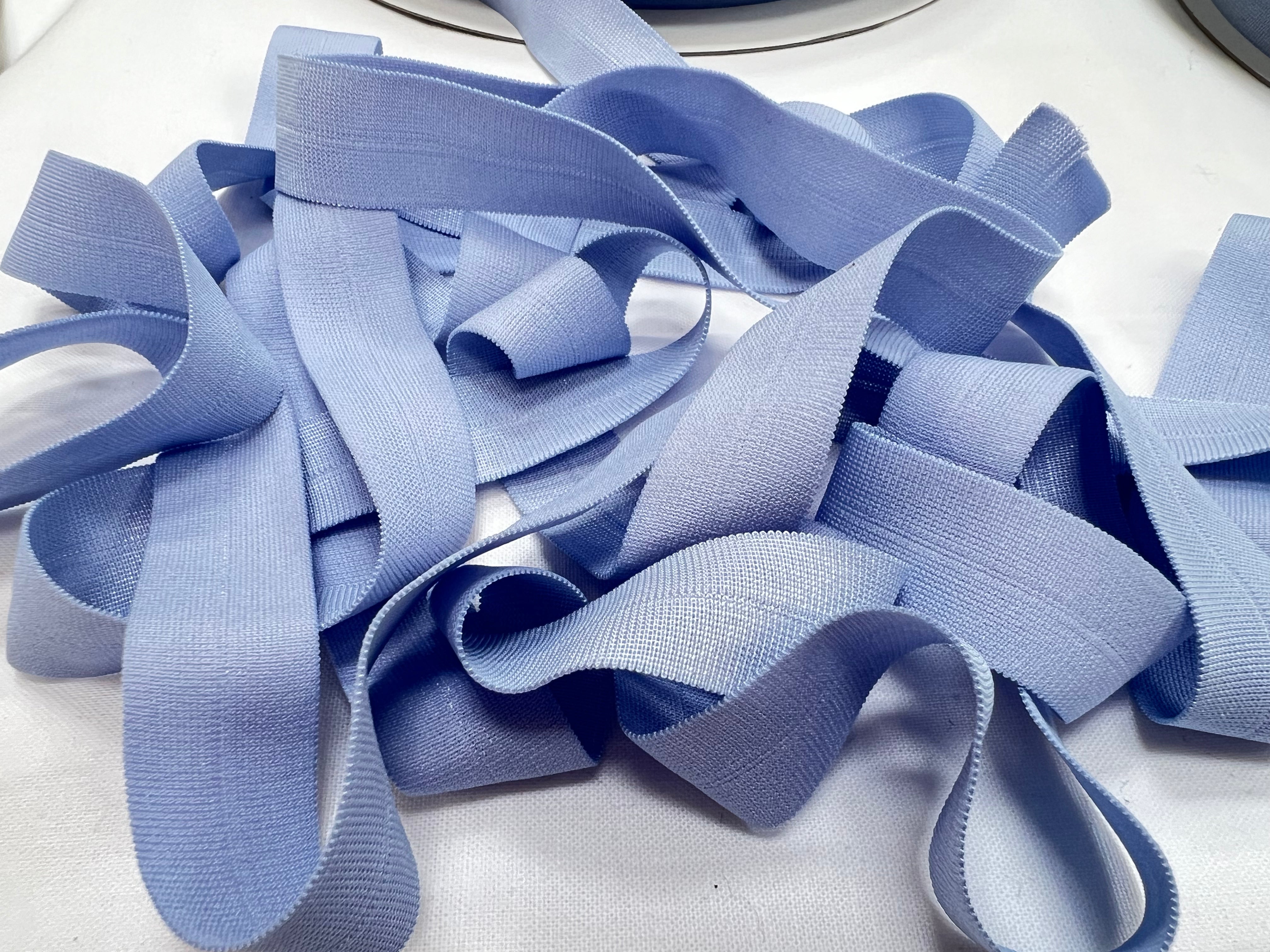 BIAIS PLAT ÉLASTIQUE LINGERIE BLEU LAVANDE 18mm - My Little Coupon
