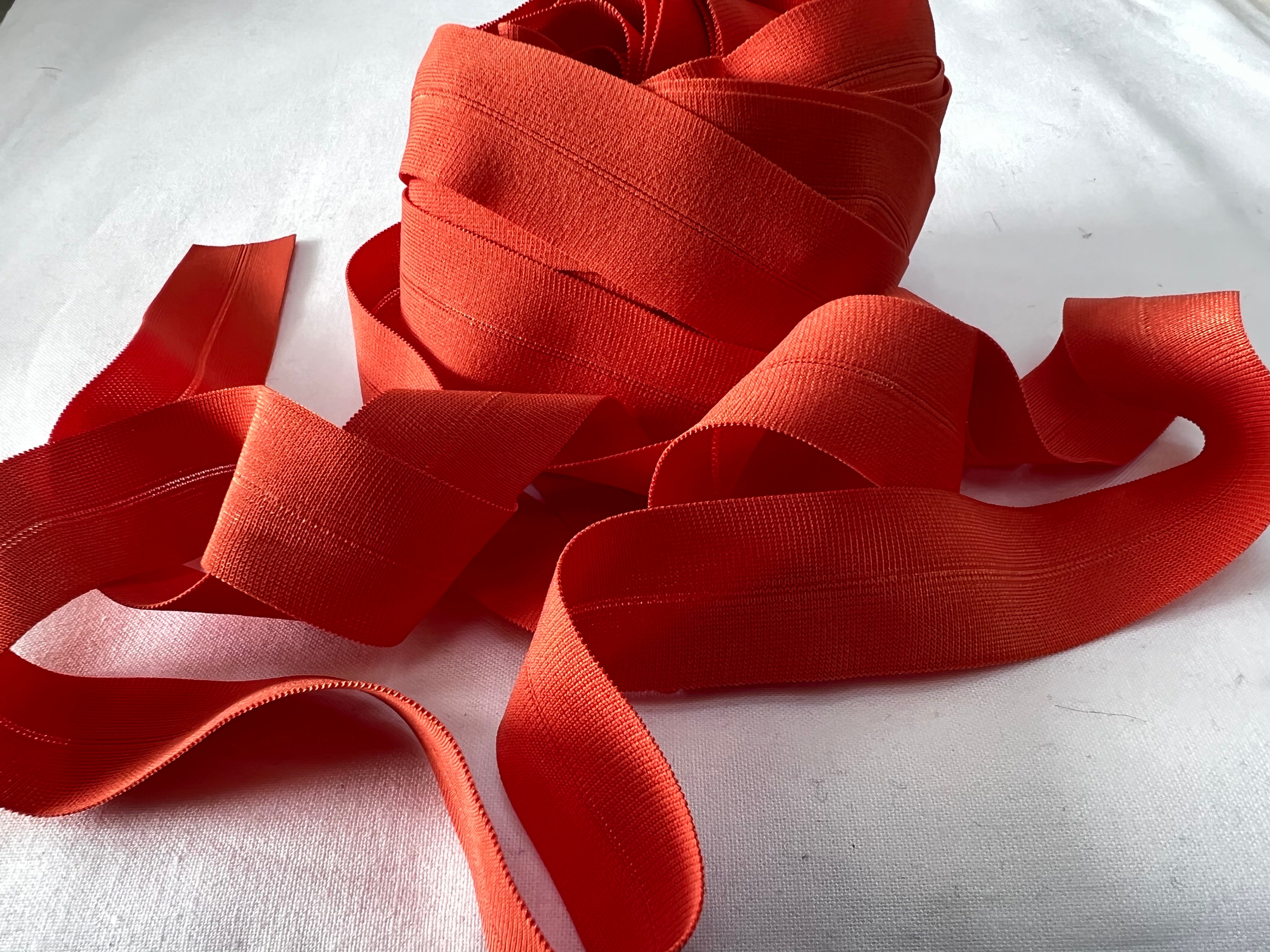 BIAIS PLAT ÉLASTIQUE LINGERIE ORANGE 24mm - My Little Coupon