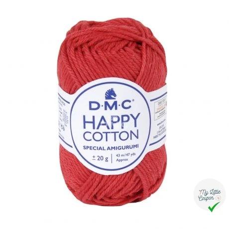 BOBINE DE HAPPY COTTON DMC 20 G ROUGE - My Little Coupon