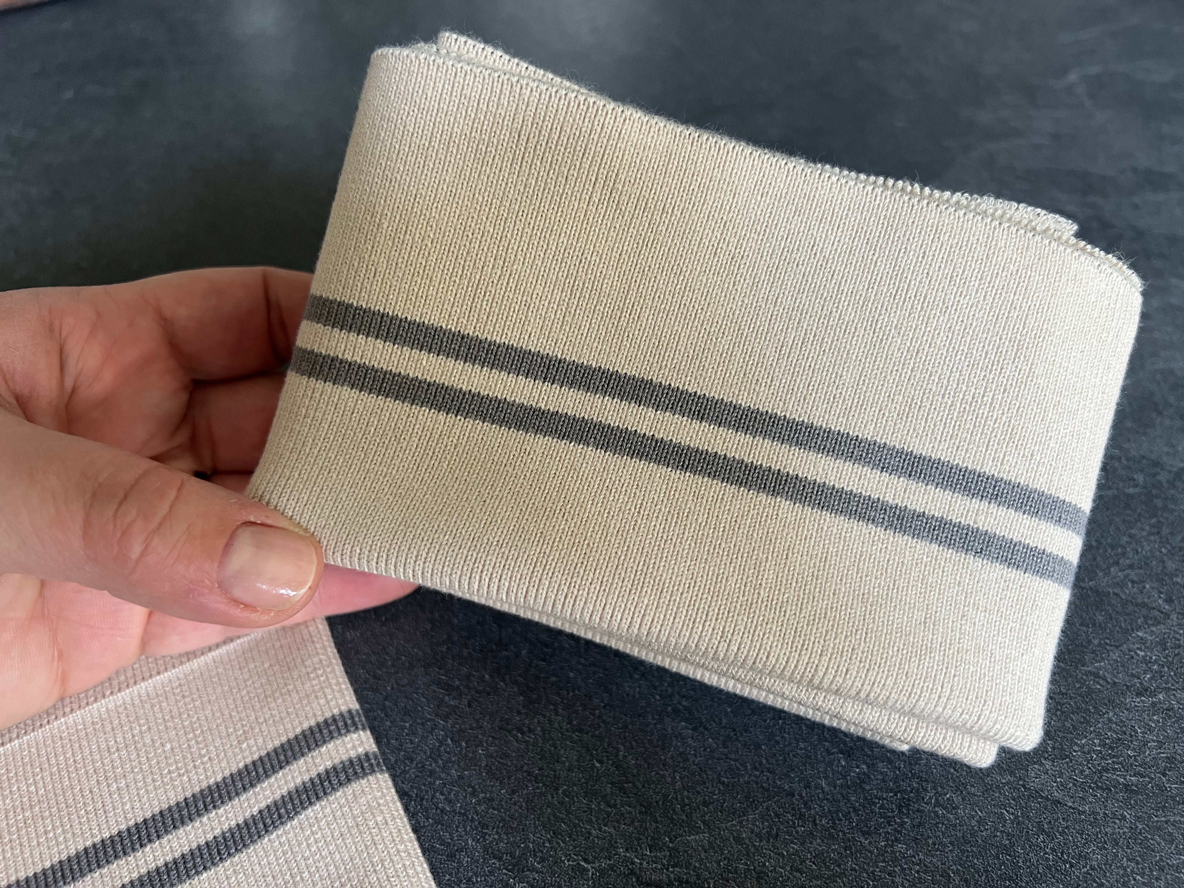 BORD CÔTE BEIGE ROSÉ RAYURE TAUPE 100X8,5cm - My Little Coupon