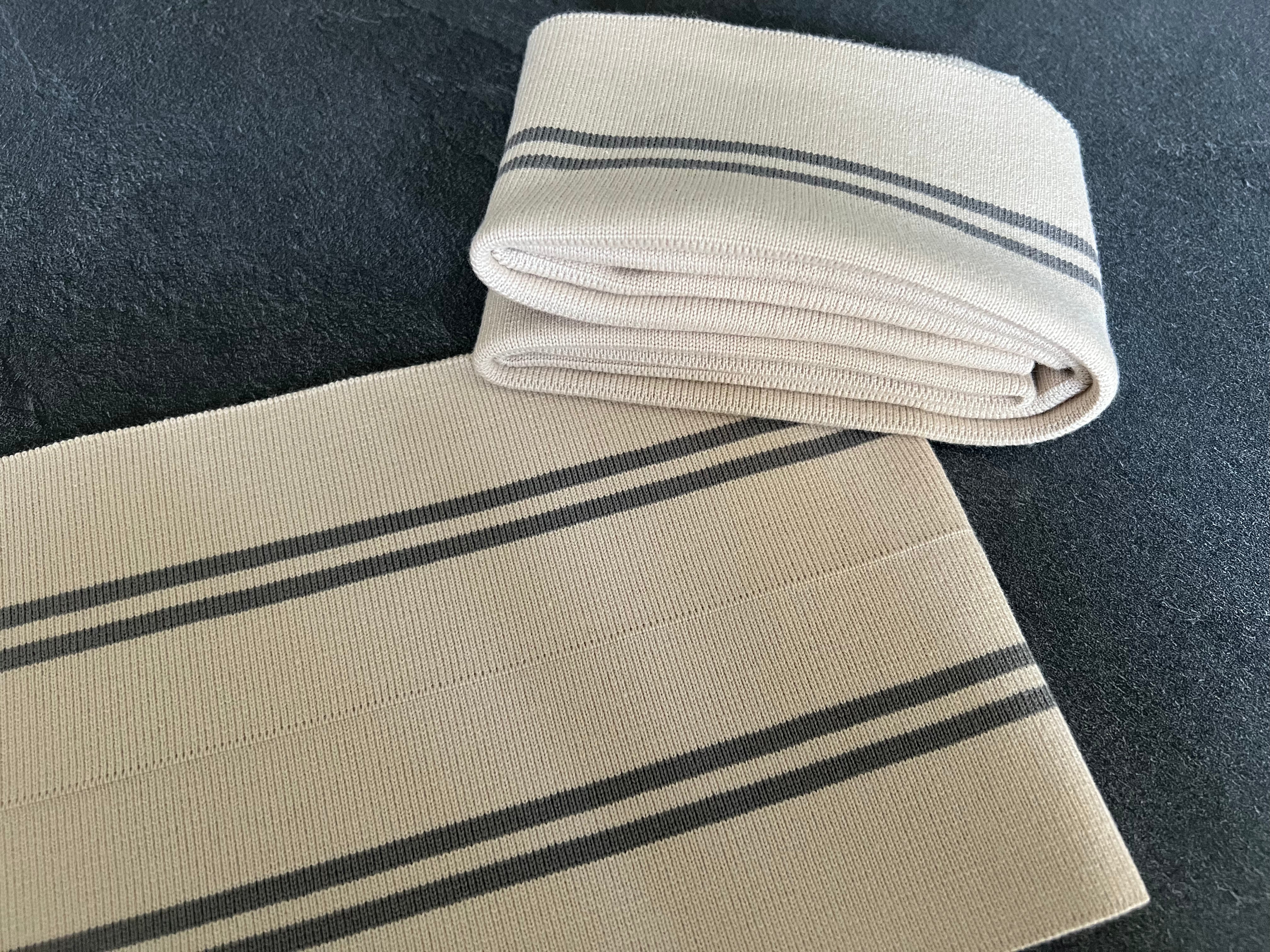 BORD CÔTE BEIGE ROSÉ RAYURE TAUPE 100X8,5cm - My Little Coupon