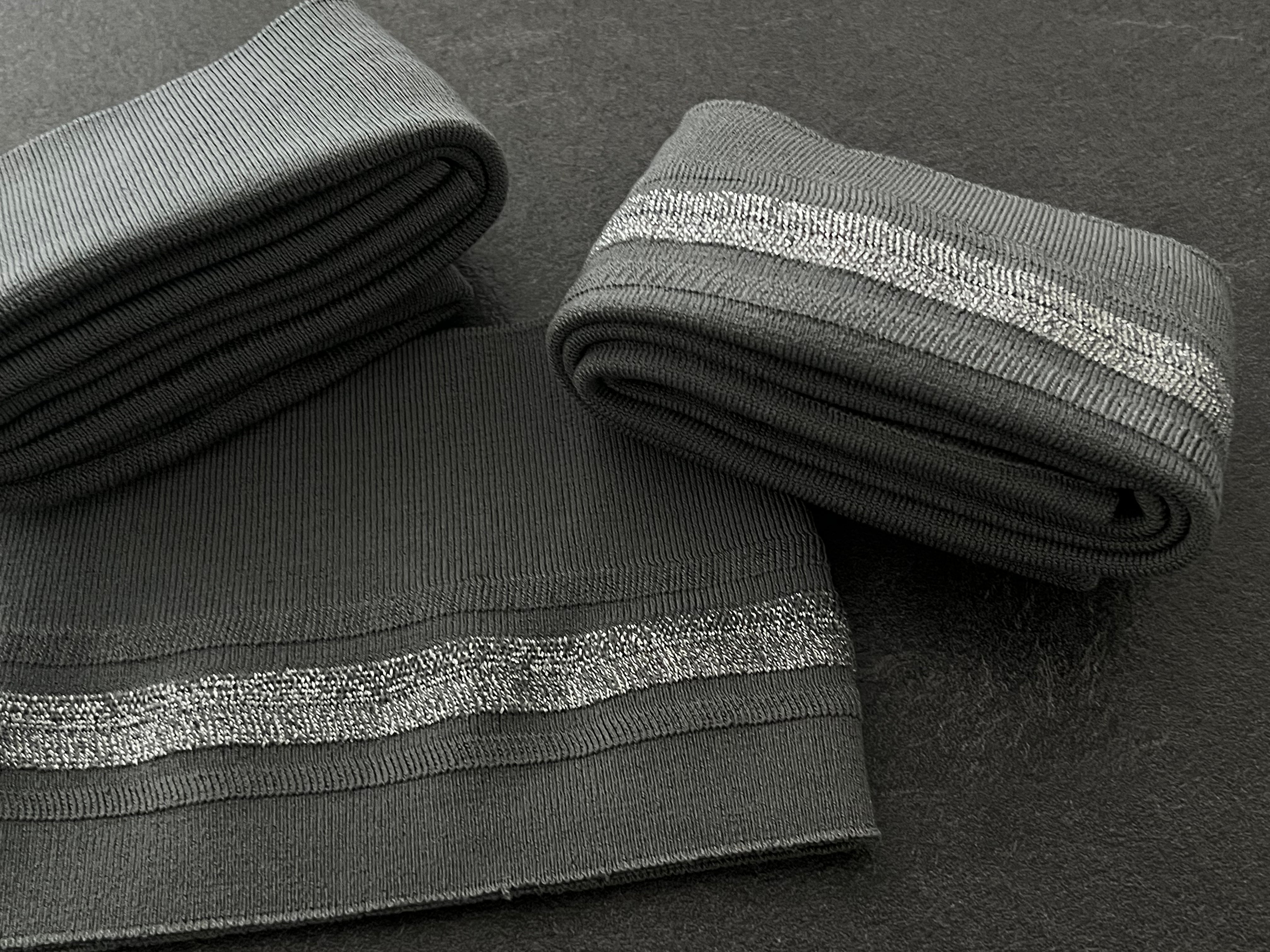 BORD CÔTE GRIS LUREX ARGENTÉ 90X6cm - My Little Coupon