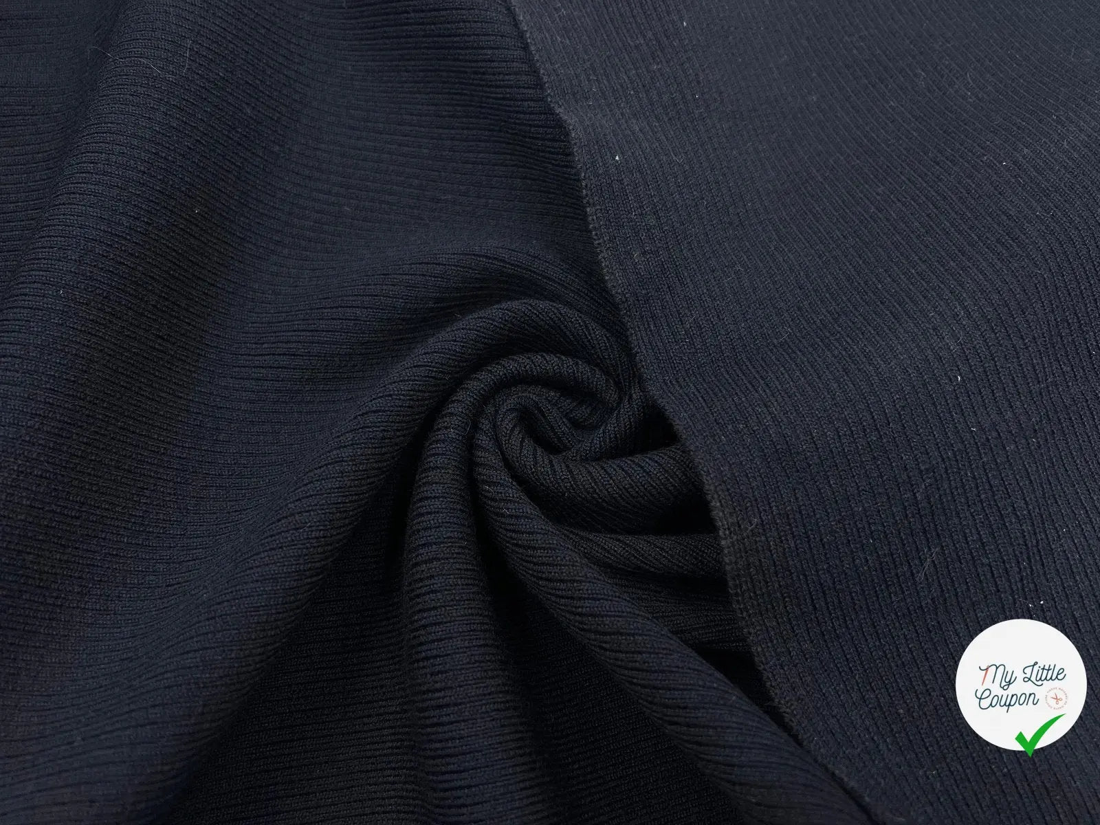 BORD COTE LOURD BLEU STRETCH - My Little Coupon - tissu - coudre