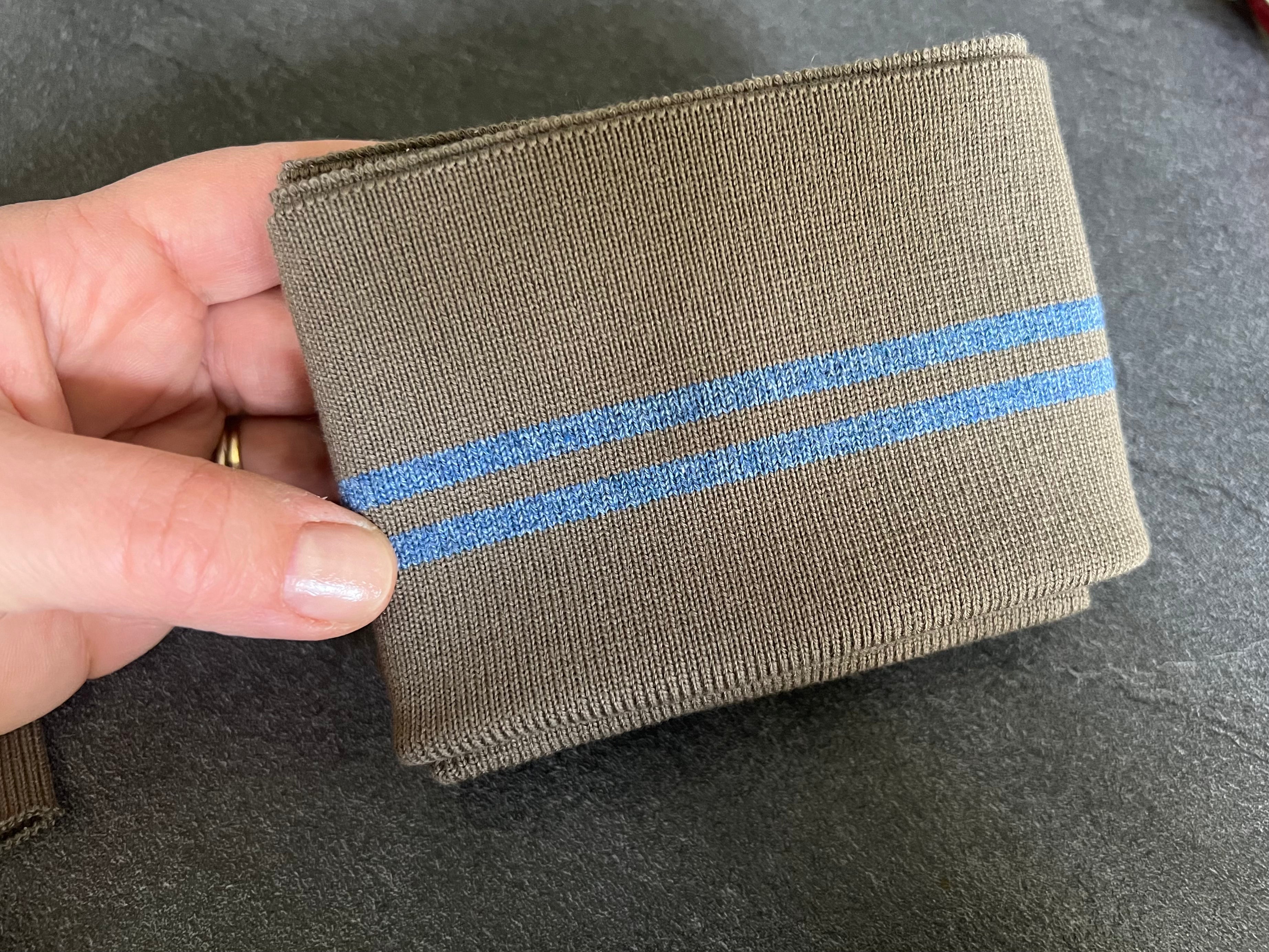 BORD CÔTE TAUPE RAYURE BLEU JEAN 100X8,5cm - My Little Coupon