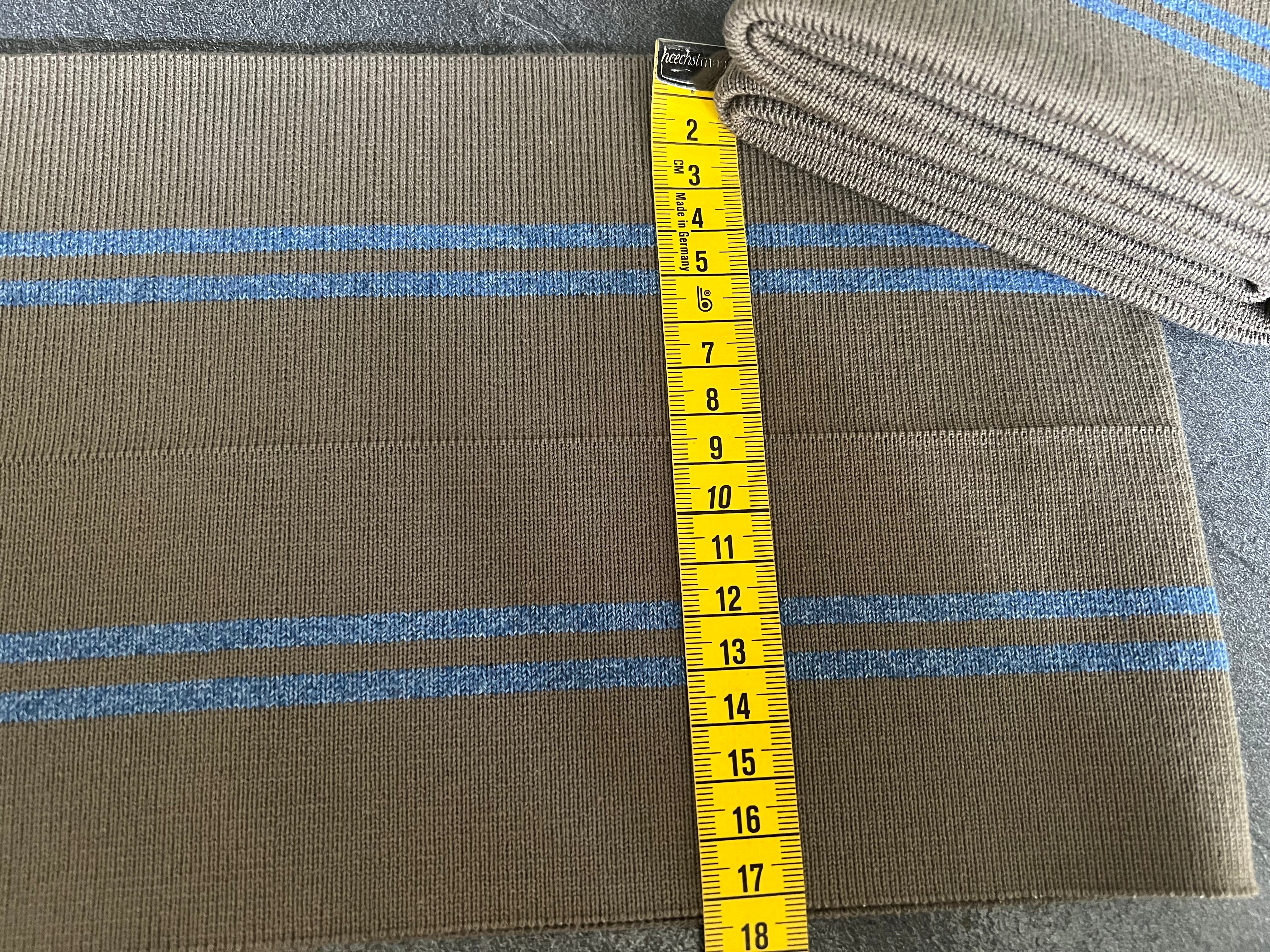BORD CÔTE TAUPE RAYURE BLEU JEAN 100X8,5cm - My Little Coupon