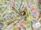 BORKEN CREPE TISSU IMPRIMÉ FLEURS JAUNE - My Little Coupon
