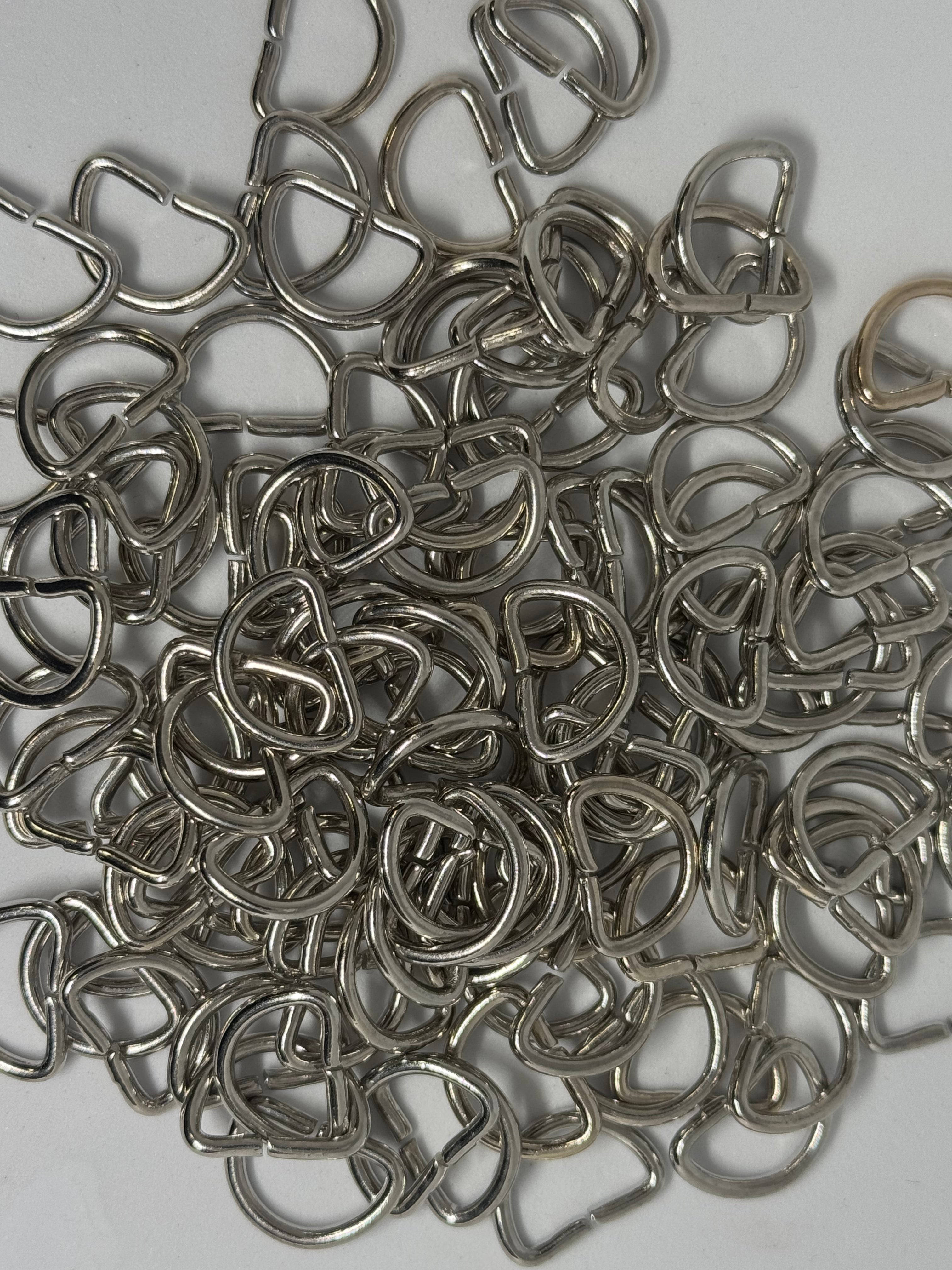 BOUCLE FORME D MÉTAL ARGENTÉ 13MM - LOT DE 2 - My Little Coupon