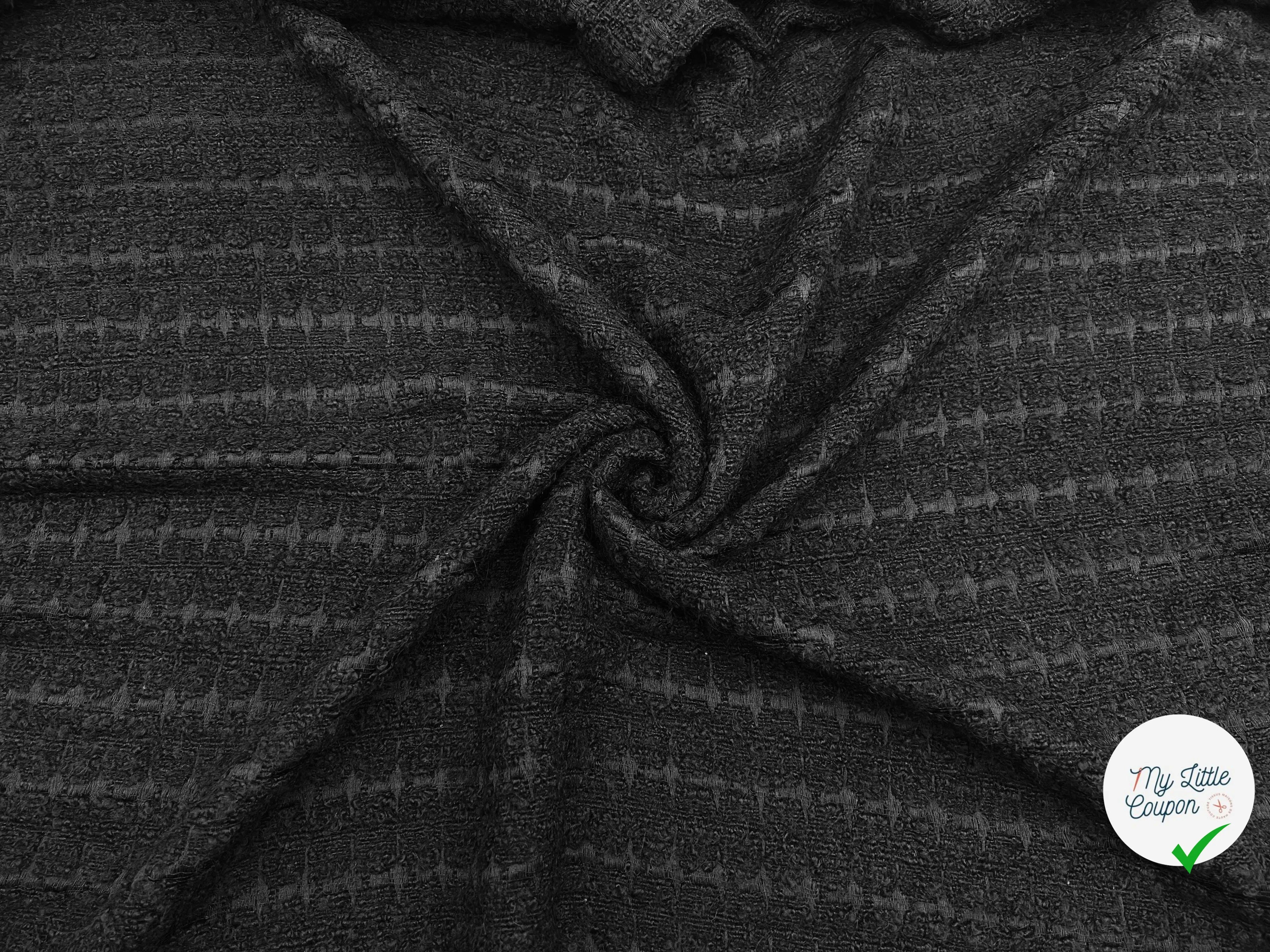 BOUCLETTE NOIRE CHICISSIME - My Little Coupon - tissu - coudre