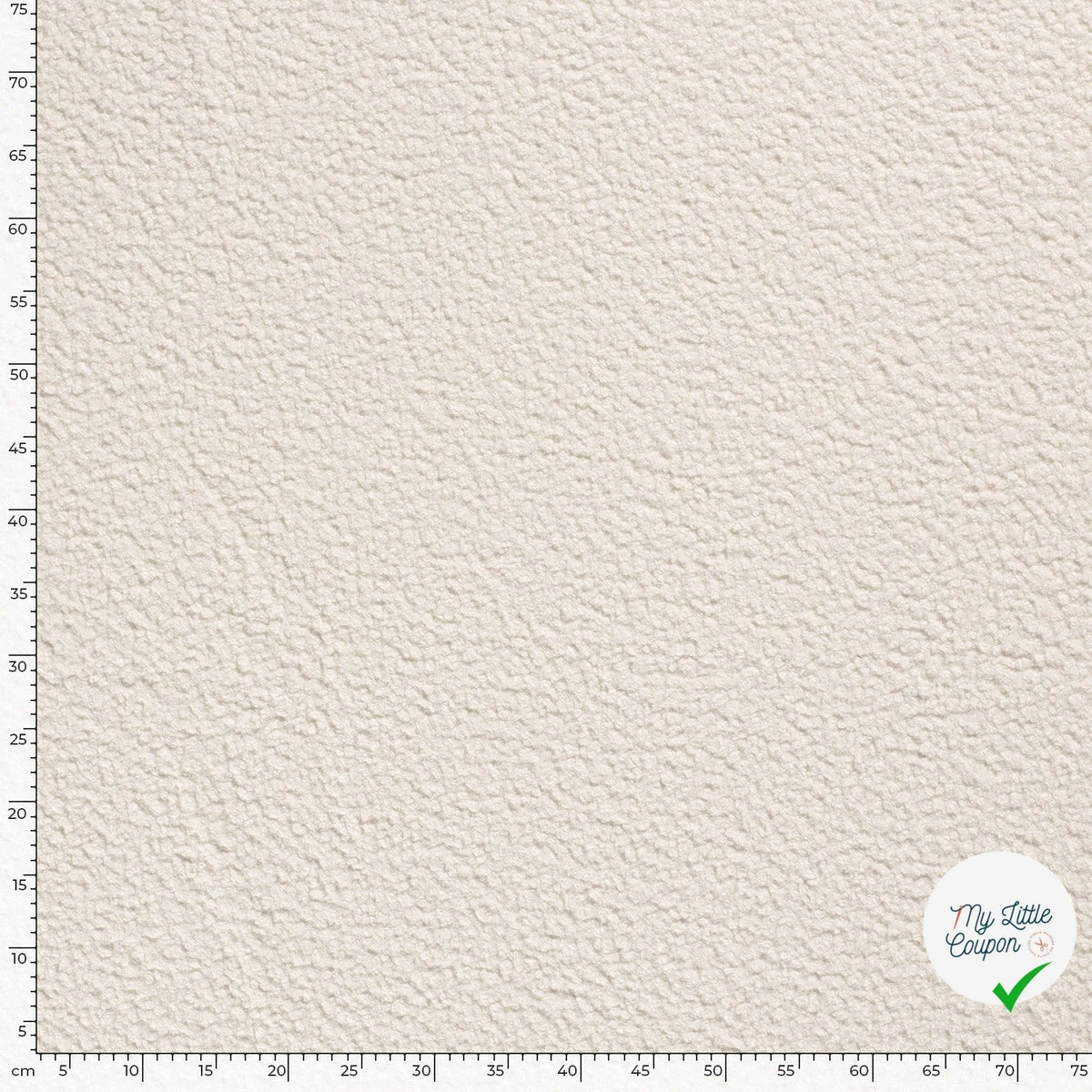 Bouclette stretch unie blanc cassé
