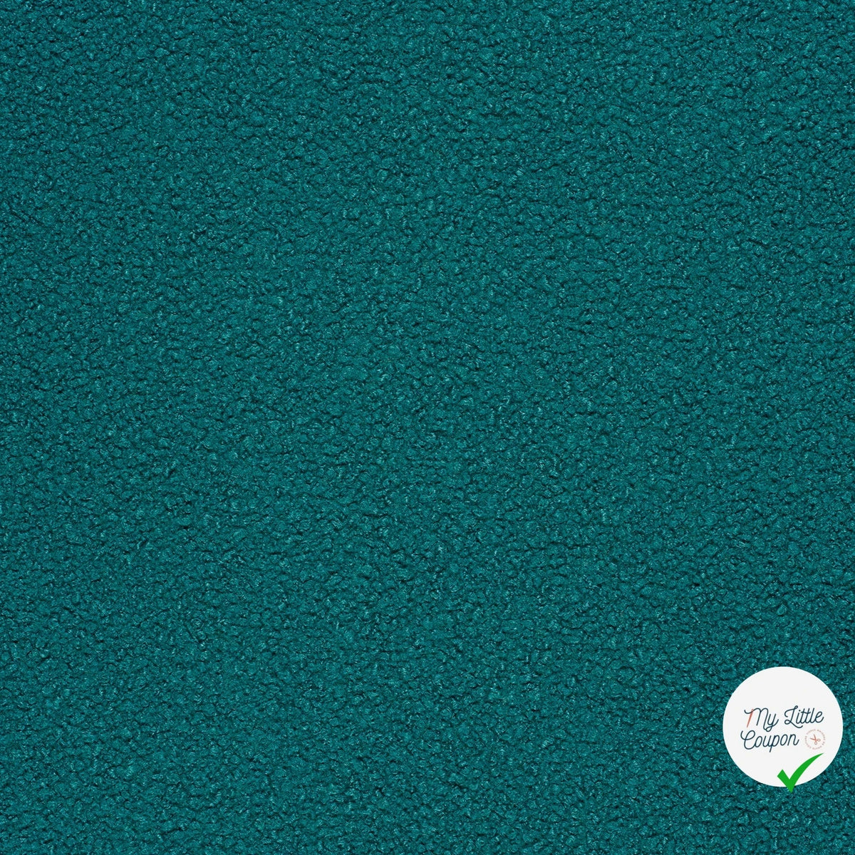 Bouclette stretch unie bleu canard