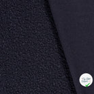 Bouclette stretch unie bleu marine
