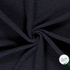 Bouclette stretch unie bleu marine