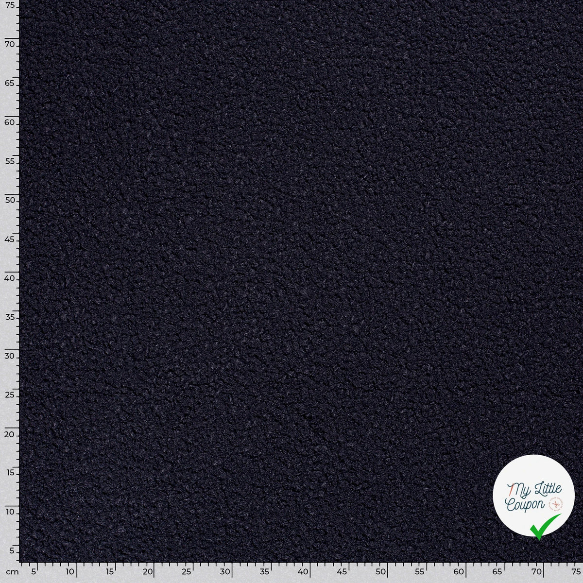 Bouclette stretch unie bleu marine
