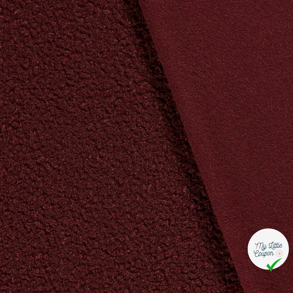 Bouclette stretch unie bordeaux