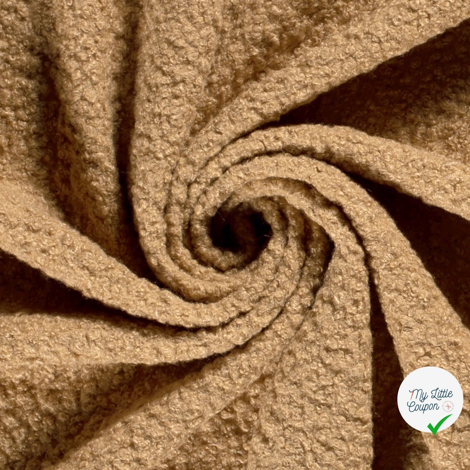 Bouclette stretch unie camel