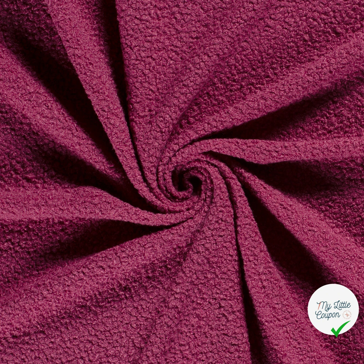Bouclette stretch unie fuchsia