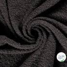 Bouclette stretch unie gris foncé