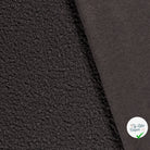Bouclette stretch unie gris foncé